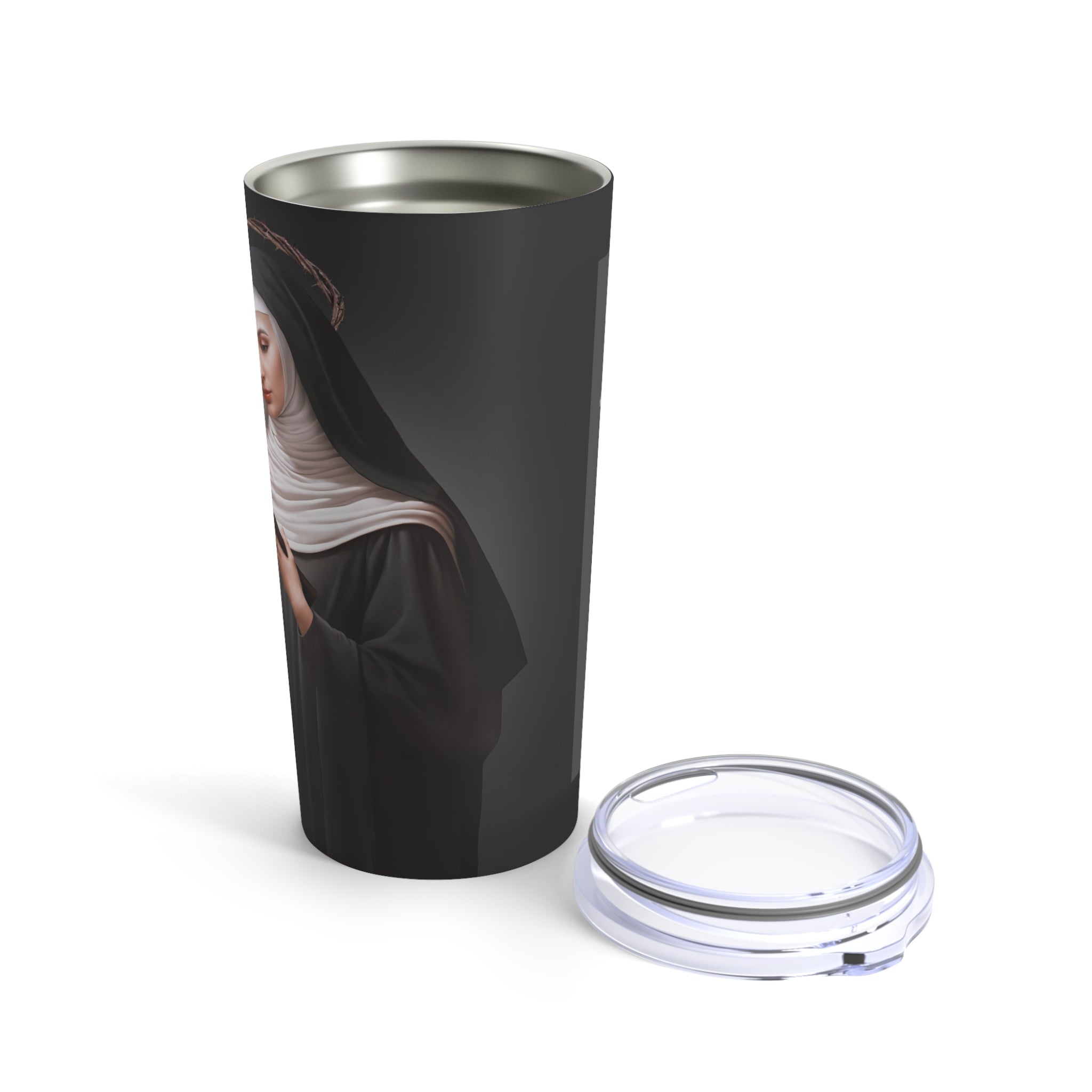 St. Rita of Cascia Lord's Prayer Tumbler 20 oz. (Ash) - VENXARA®