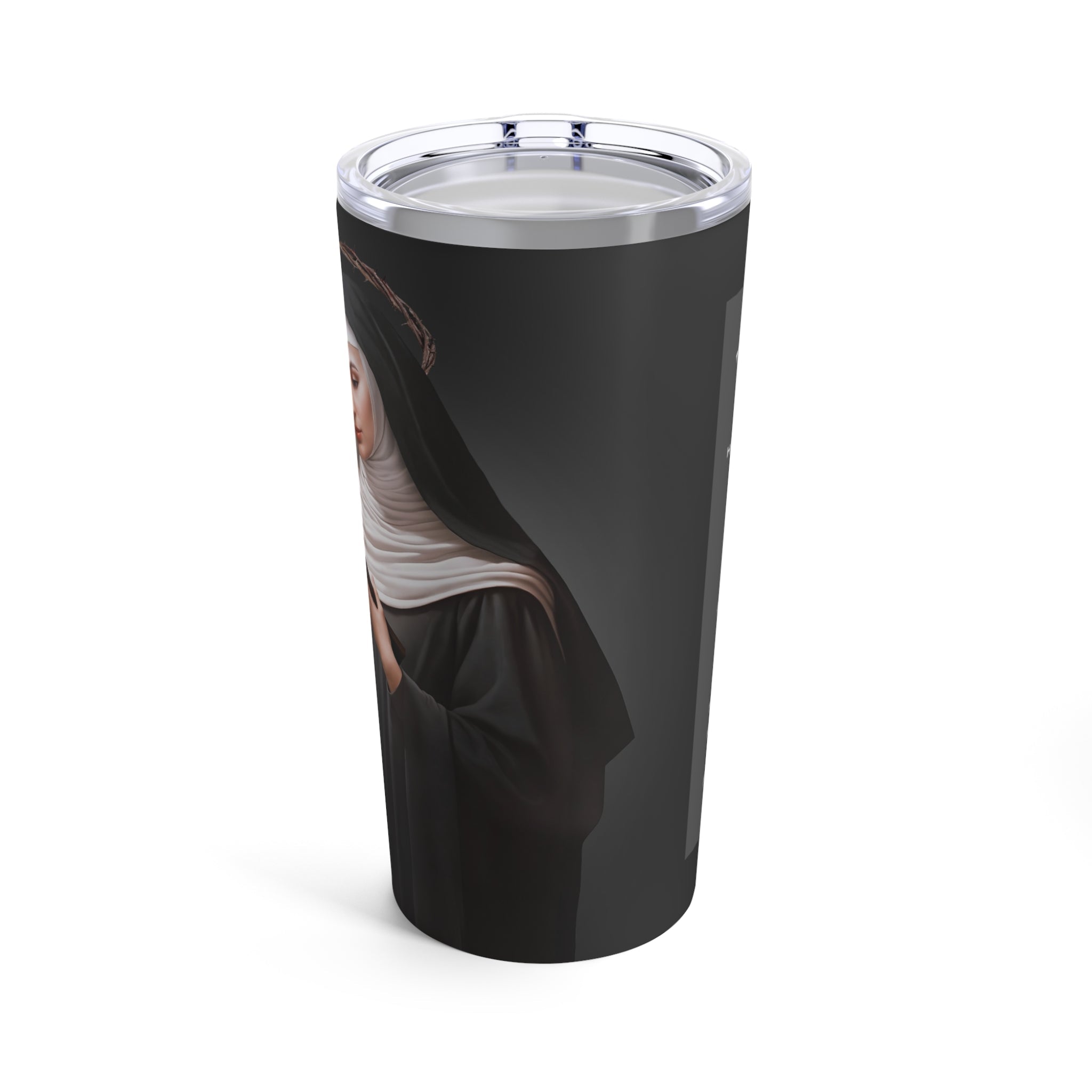 St. Rita of Cascia Lord's Prayer Tumbler 20 oz. (Ash) - VENXARA®