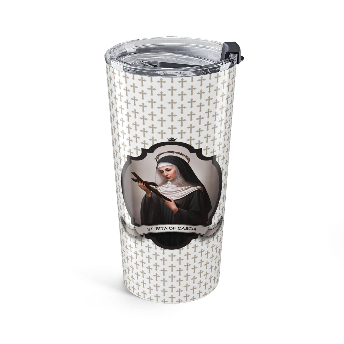 St. Rita of Cascia Tumbler (Crosses 20 oz) Copyright VENXARA