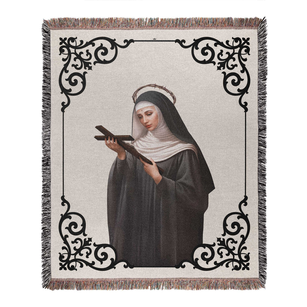 St. Rita of Cascia Woven Blanket Copyright VENXARA