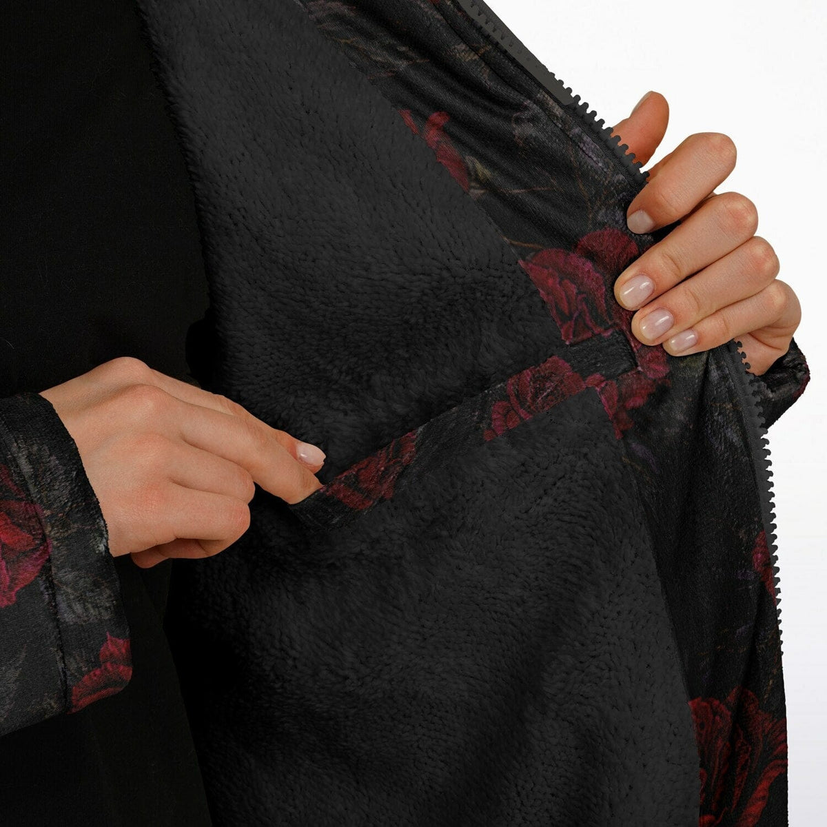 St. Rita of Cascia Zipper Microfleece Cloak (Roses) Copyright VENXARA