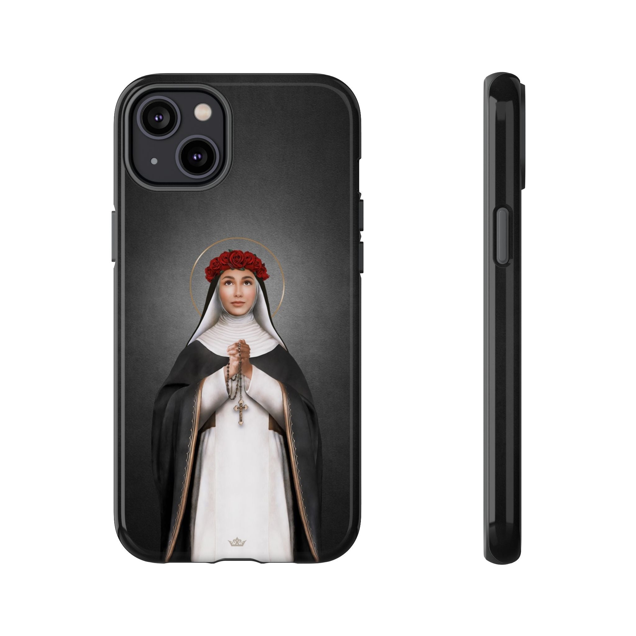 St. Rose of Lima Hard Phone Case (Dark) - VENXARA®
