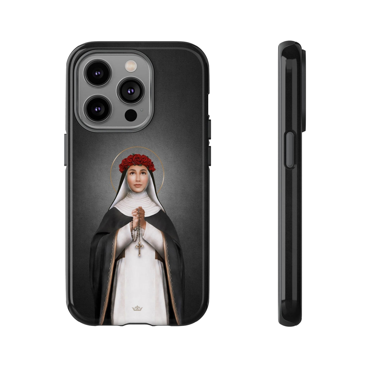 St. Rose of Lima Hard Phone Case (Dark) Copyright VENXARA