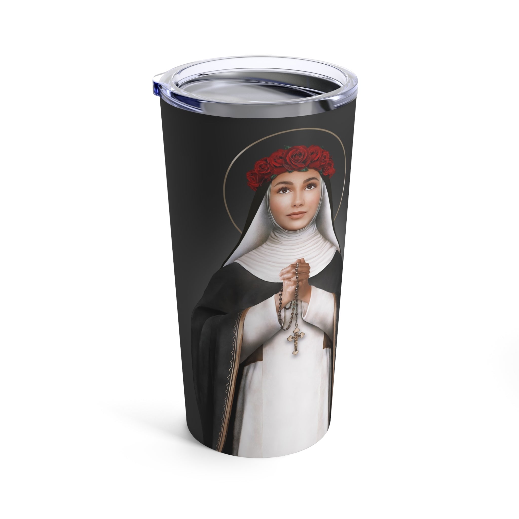 St. Rose of Lima Lord's Prayer Tumbler 20 oz. (Ash) - VENXARA®