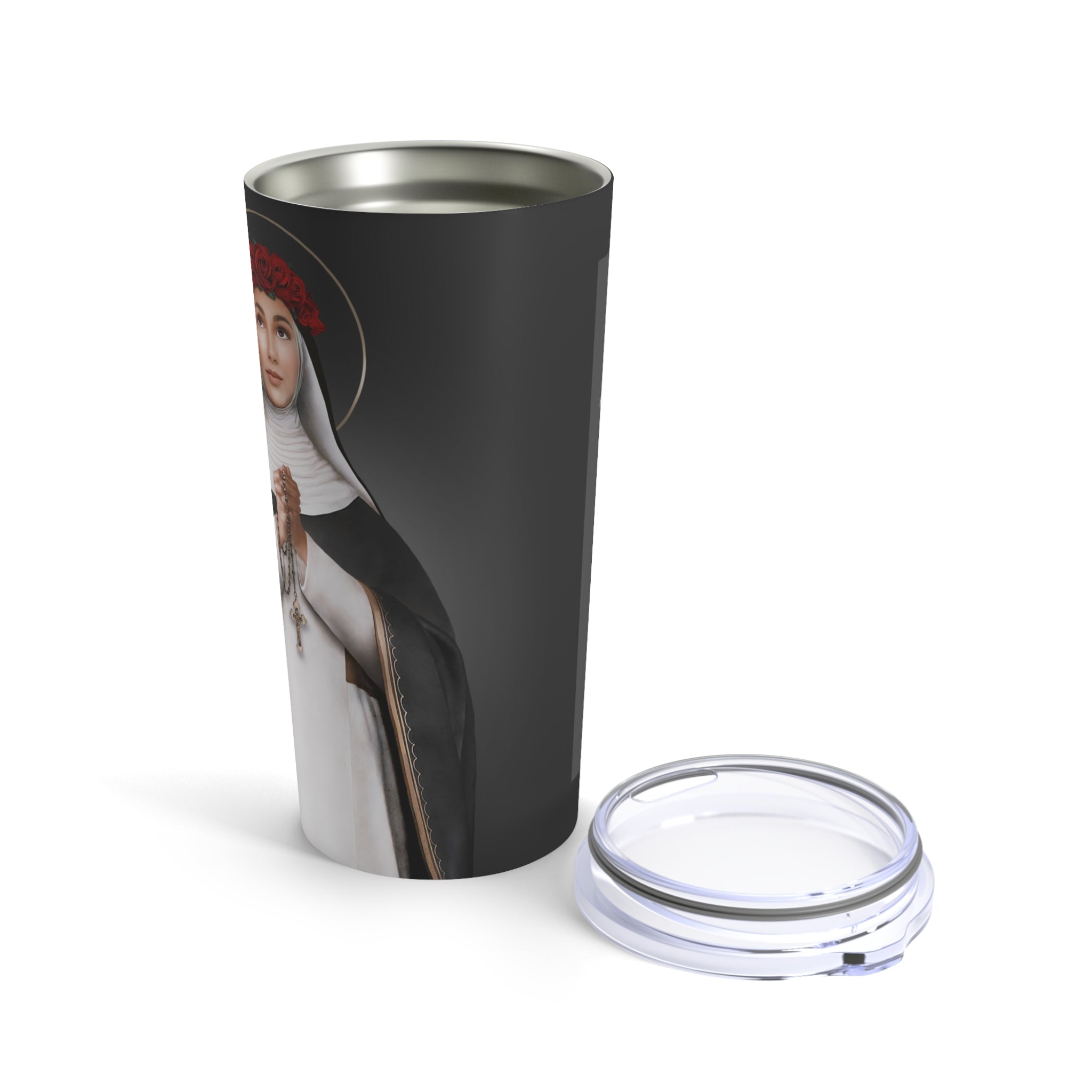 St. Rose of Lima Lord's Prayer Tumbler 20 oz. (Ash) - VENXARA®