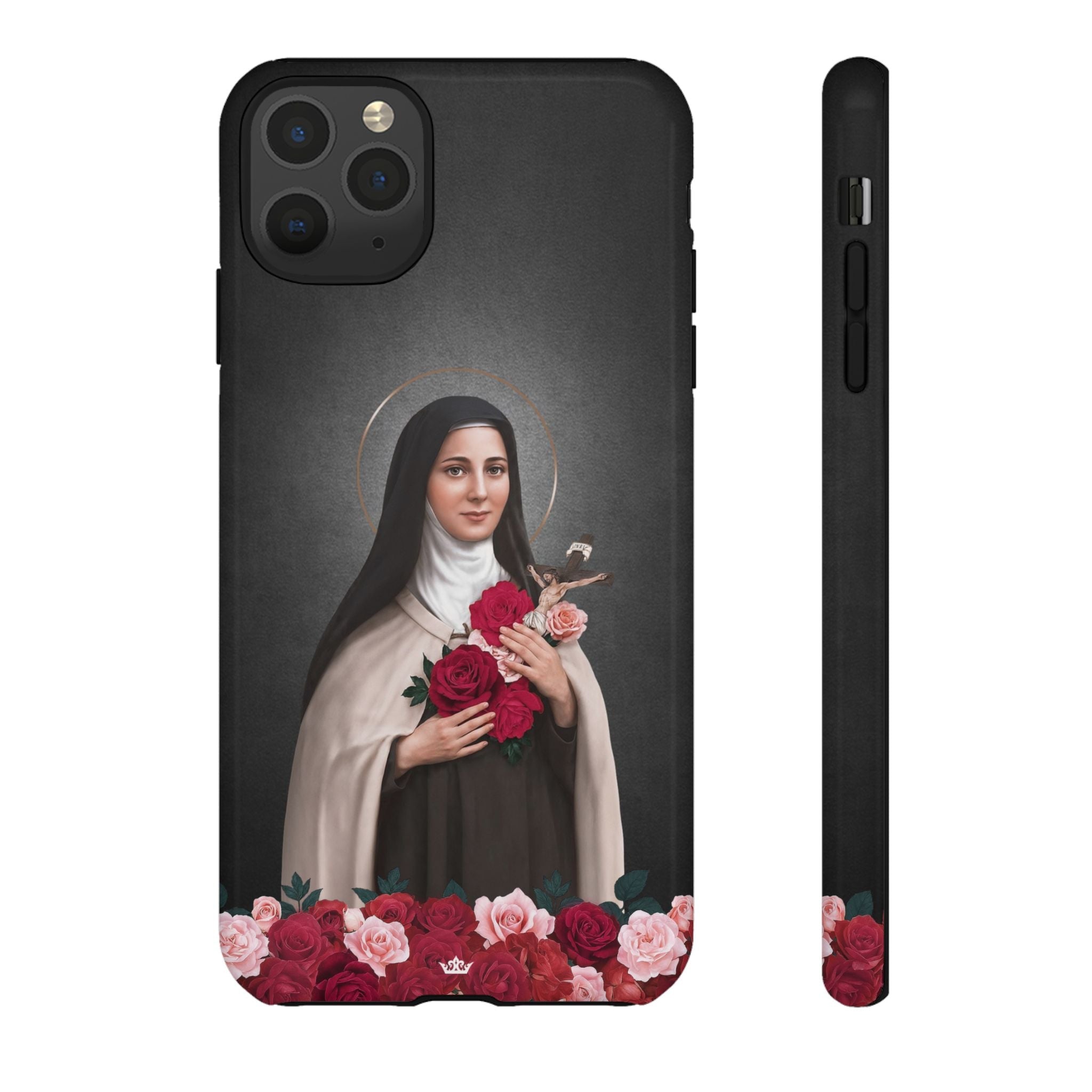 St. Therese of Lisieux Hard Phone Case (Dark) - Venxara