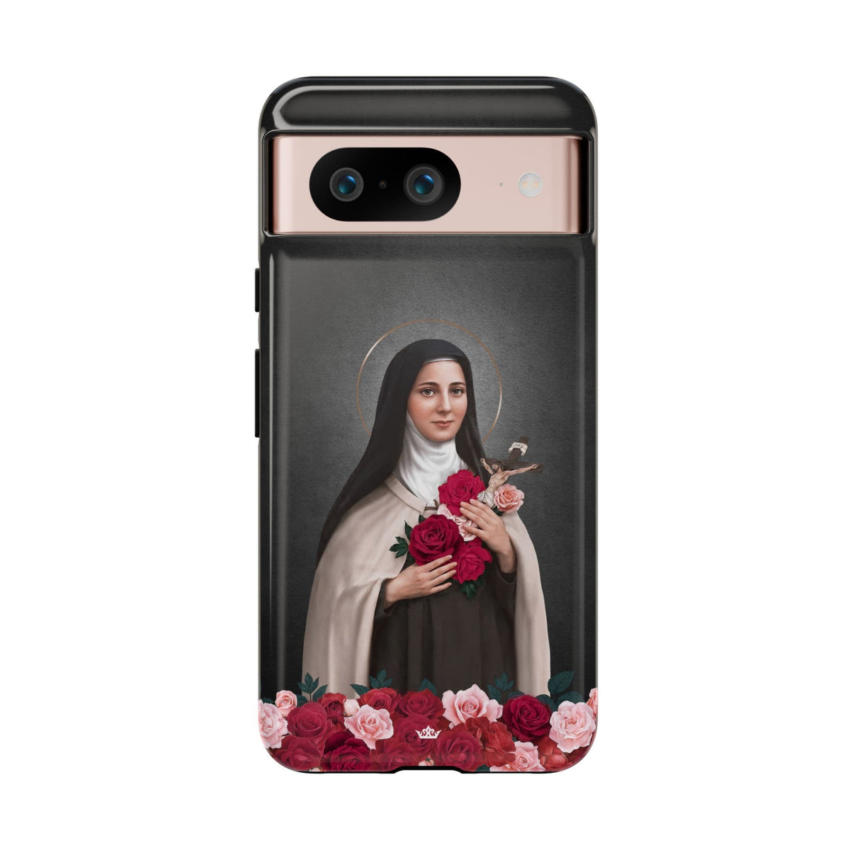 St. Therese of Lisieux Hard Phone Case (Dark) Copyright VENXARA
