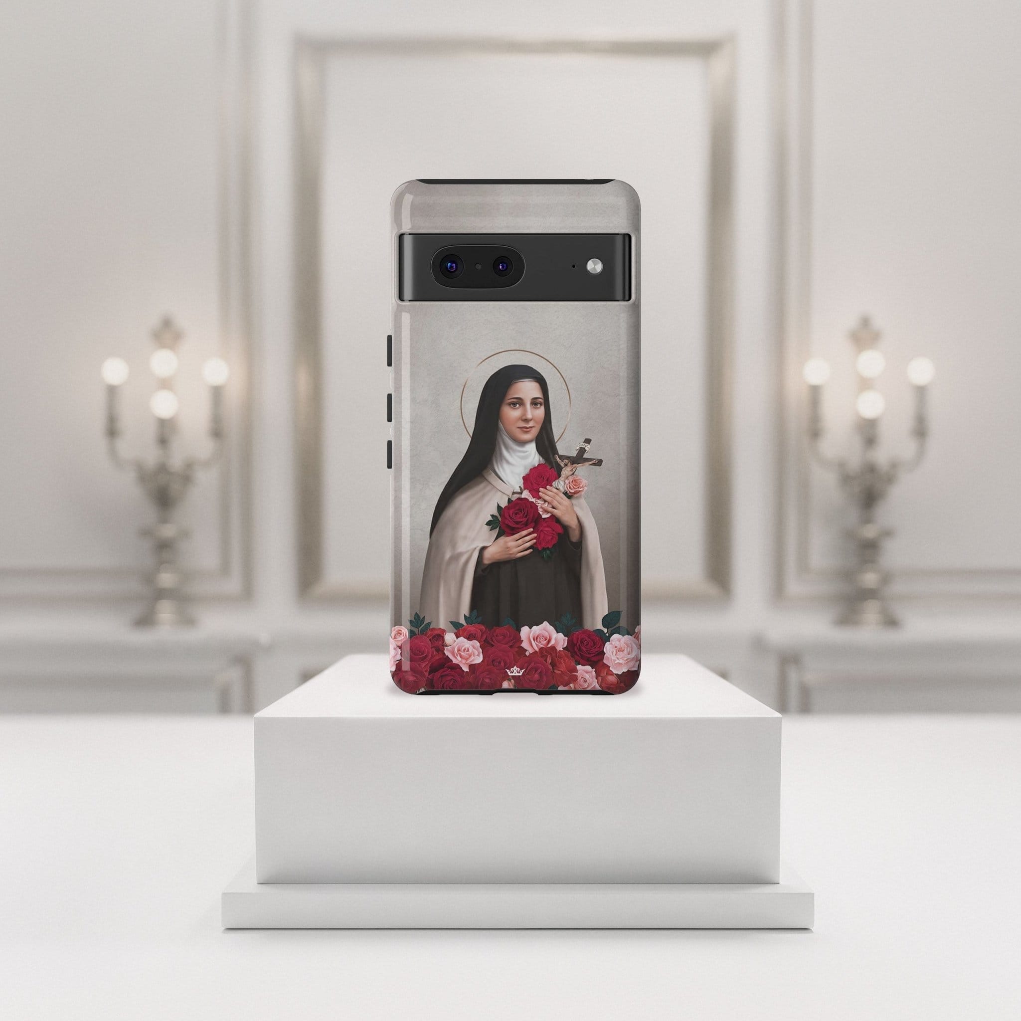 St. Therese of Lisieux Hard Phone Case (Light) Copyright VENXARA