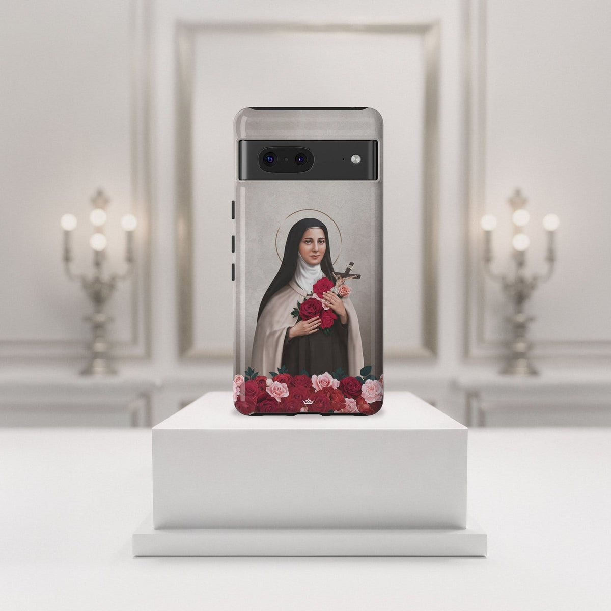 St. Therese of Lisieux Hard Phone Case (Light) Copyright VENXARA