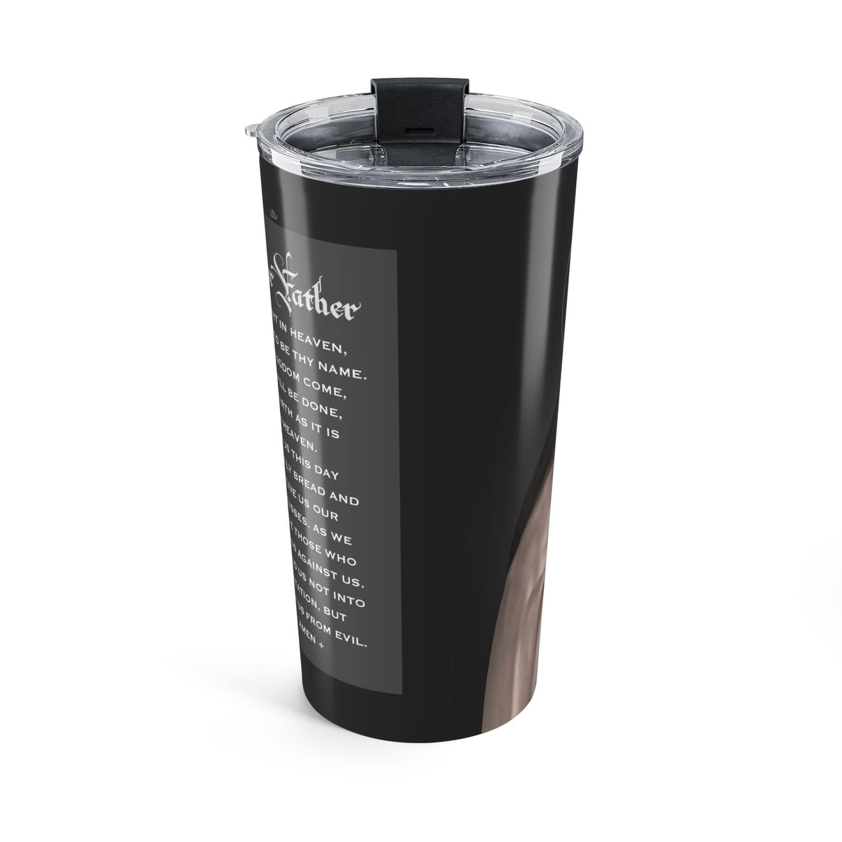 St. Therese of Lisieux Lord's Prayer Tumbler (Ash 20 oz) Copyright VENXARA