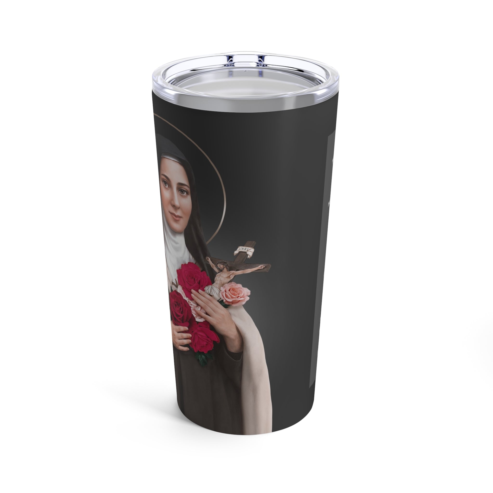 St. Therese of Lisieux Lord's Prayer Tumbler 20 oz. (Ash) - VENXARA®