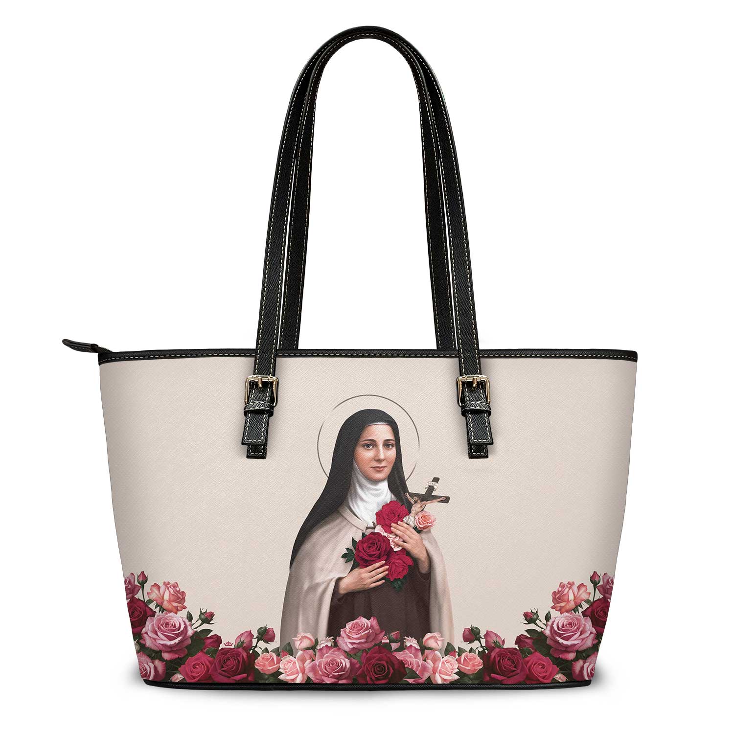 St. Therese of Lisieux Tote Bag (Sand) - VENXARA®