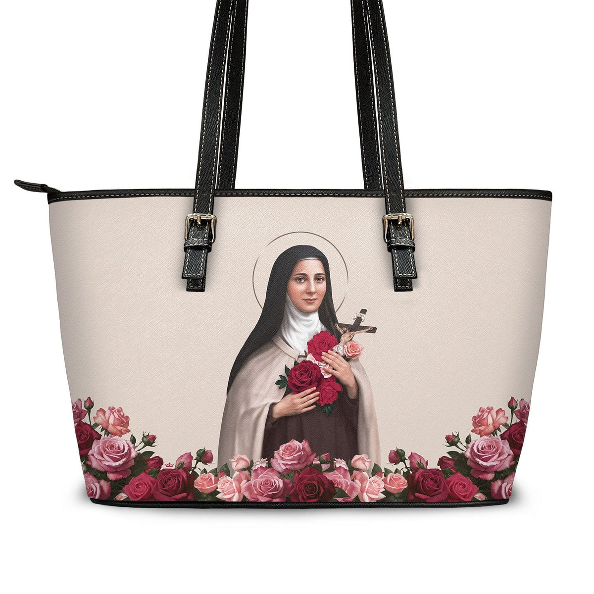 St. Therese of Lisieux Tote Bag (Sand) Copyright VENXARA