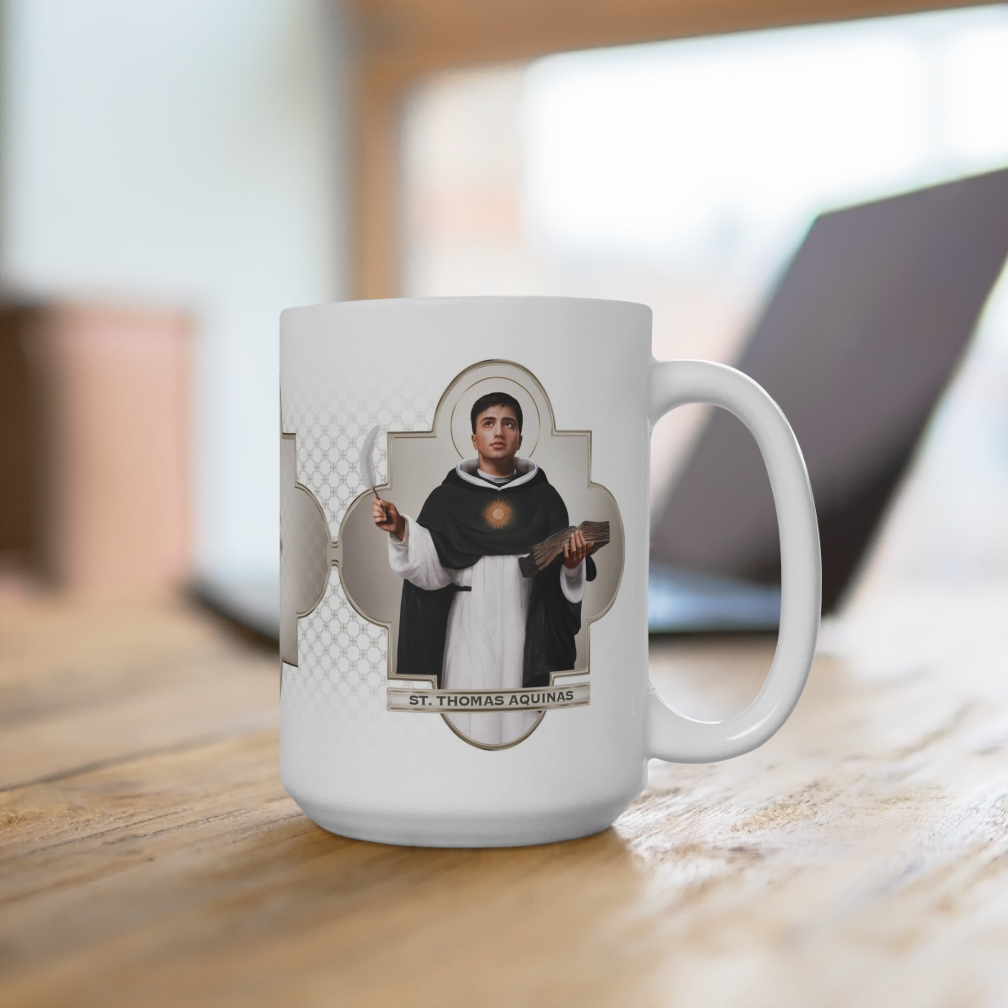 St. Thomas Aquinas Ceramic Mug - VENXARA®