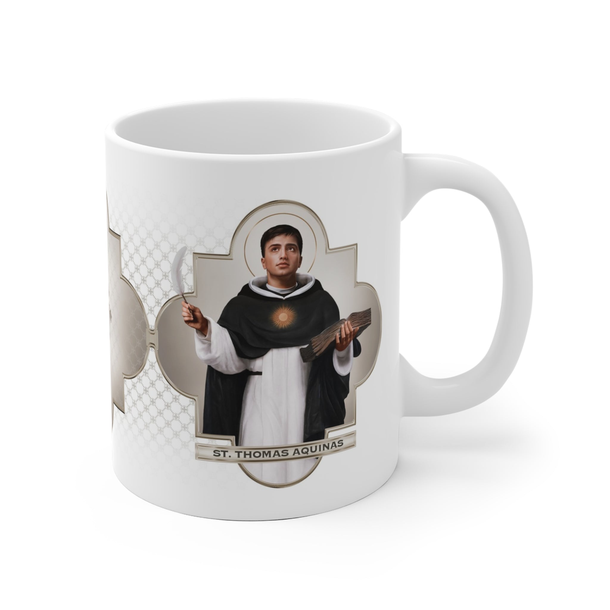 St. Thomas Aquinas Ceramic Mug - VENXARA®