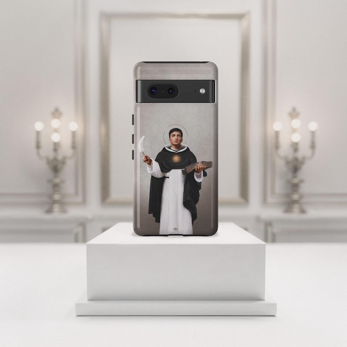 St. Thomas Aquinas Hard Phone Case (Light) Copyright VENXARA
