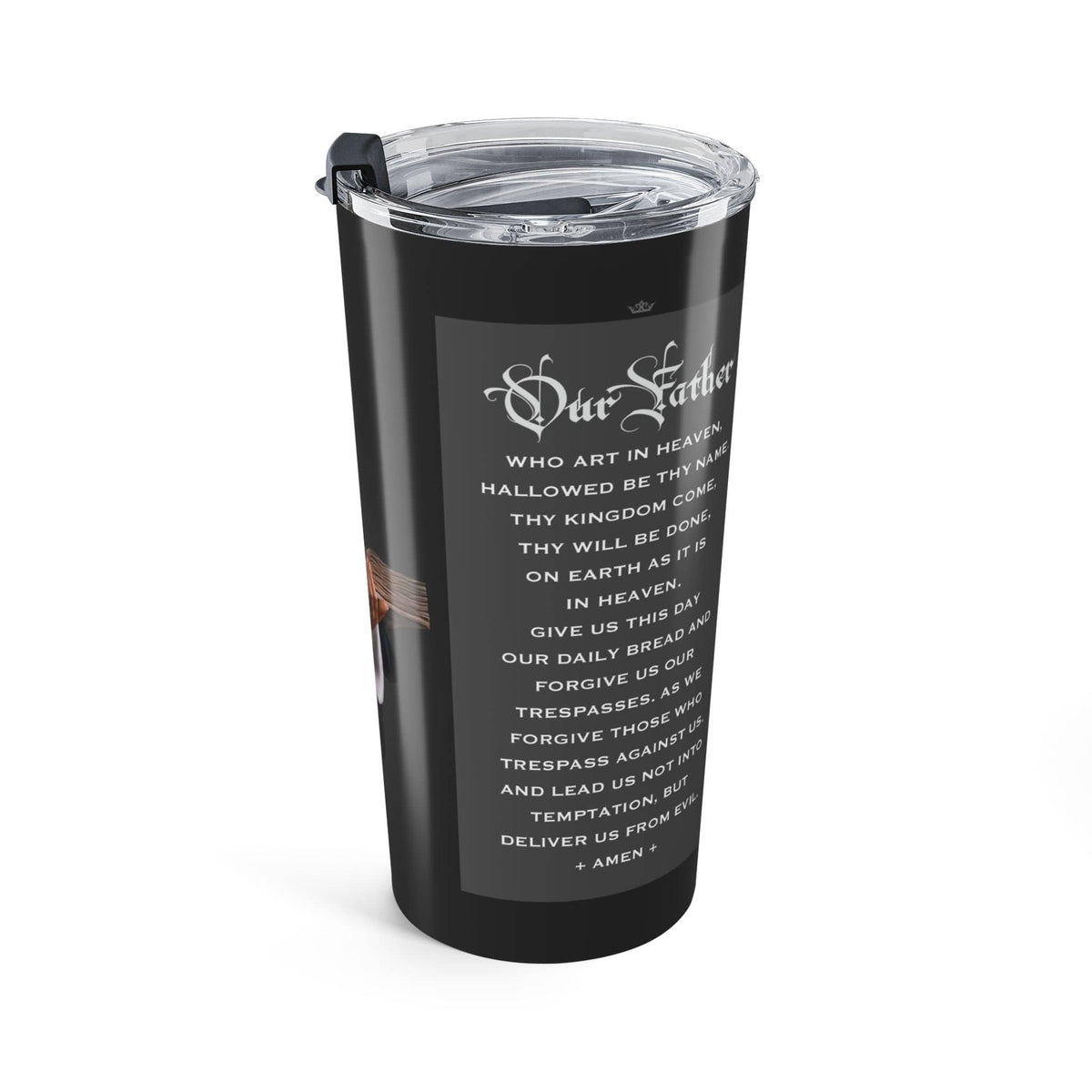 St. Thomas Aquinas Lord's Prayer Tumbler (Ash 20 oz) Copyright VENXARA