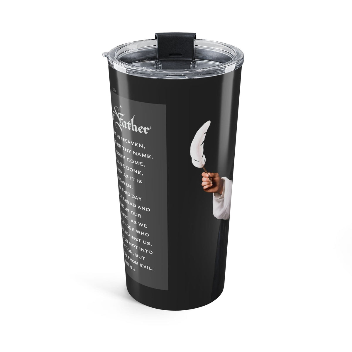 St. Thomas Aquinas Lord's Prayer Tumbler (Ash 20 oz) Copyright VENXARA