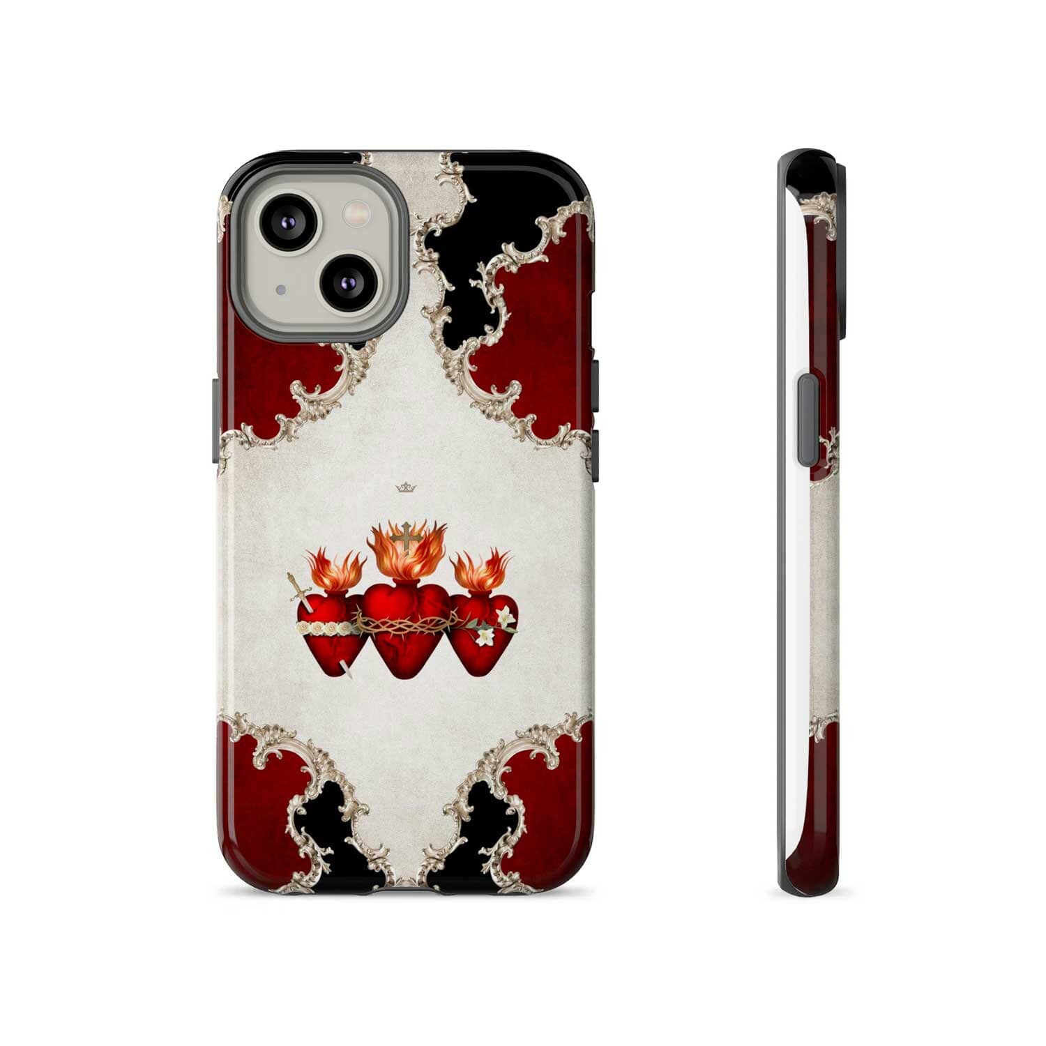 Holy Family Hearts Hard Phone Case (Baroque)