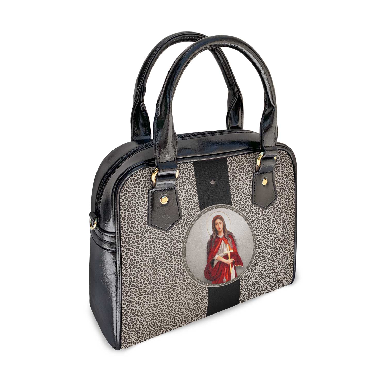St. Mary Magdalene Medallion Handbag (Leopard)