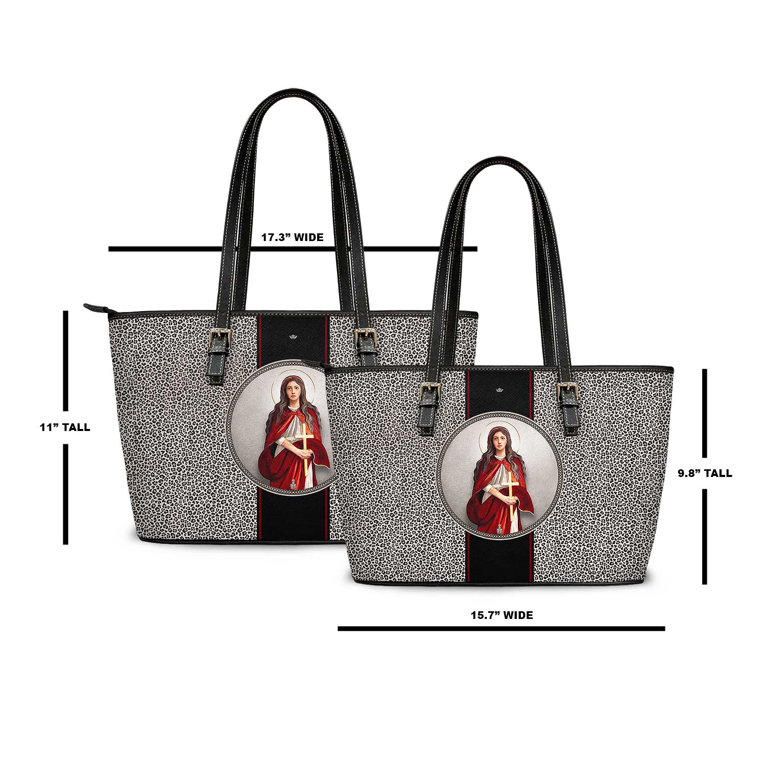 St. Mary Magdalene Medallion Tote Bag (Leopard)