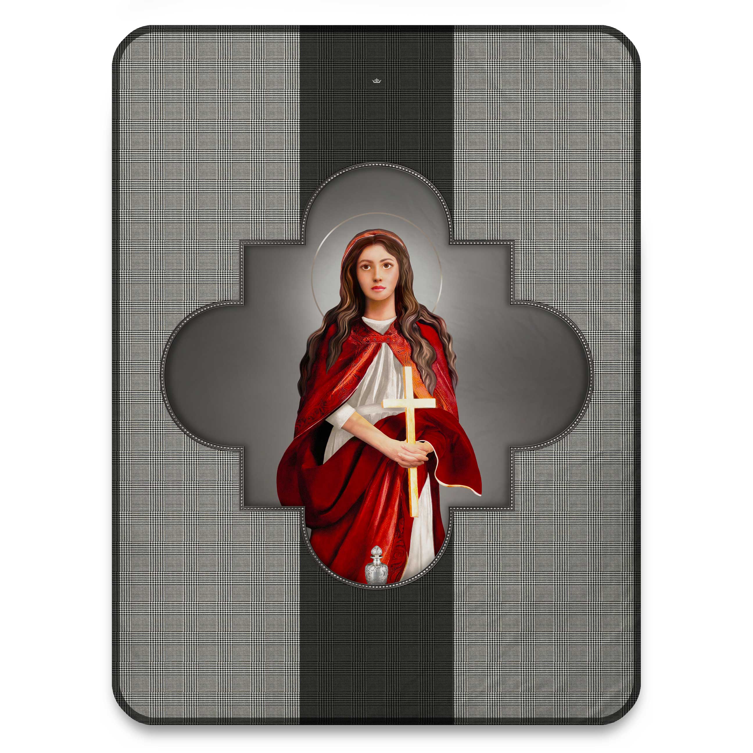 St. Mary Magdalene Plush Fleece Blanket (Houndstooth)