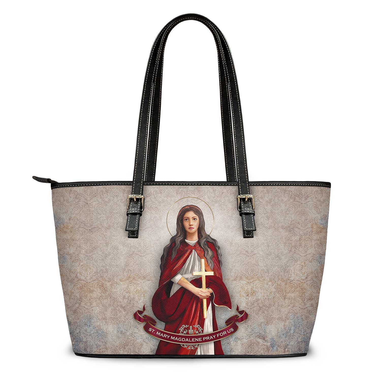 St. Mary Magdalene Tote Bag (Damask Light Patina)