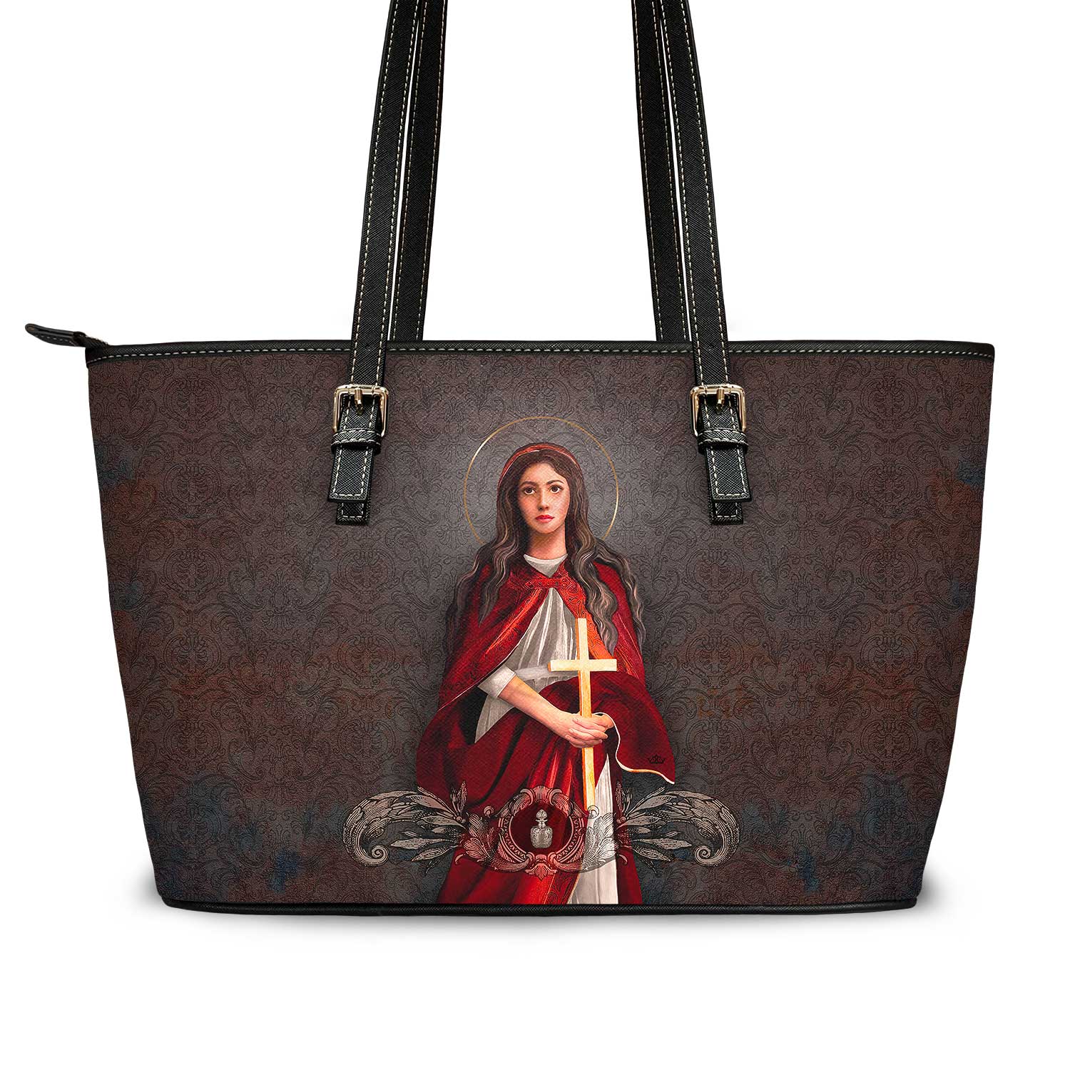 St. Mary Magdalene Tote Bag (Damask Dark Patina)