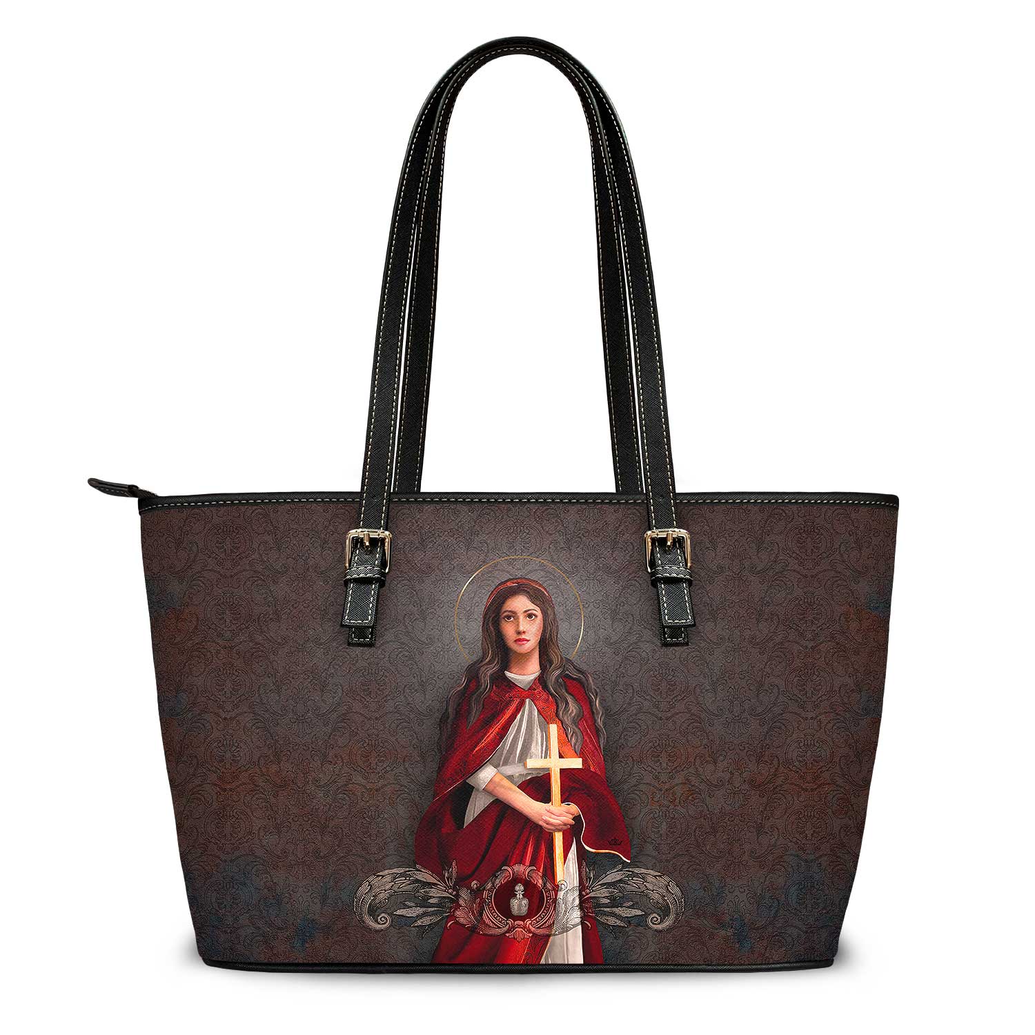 St. Mary Magdalene Tote Bag (Damask Dark Patina)