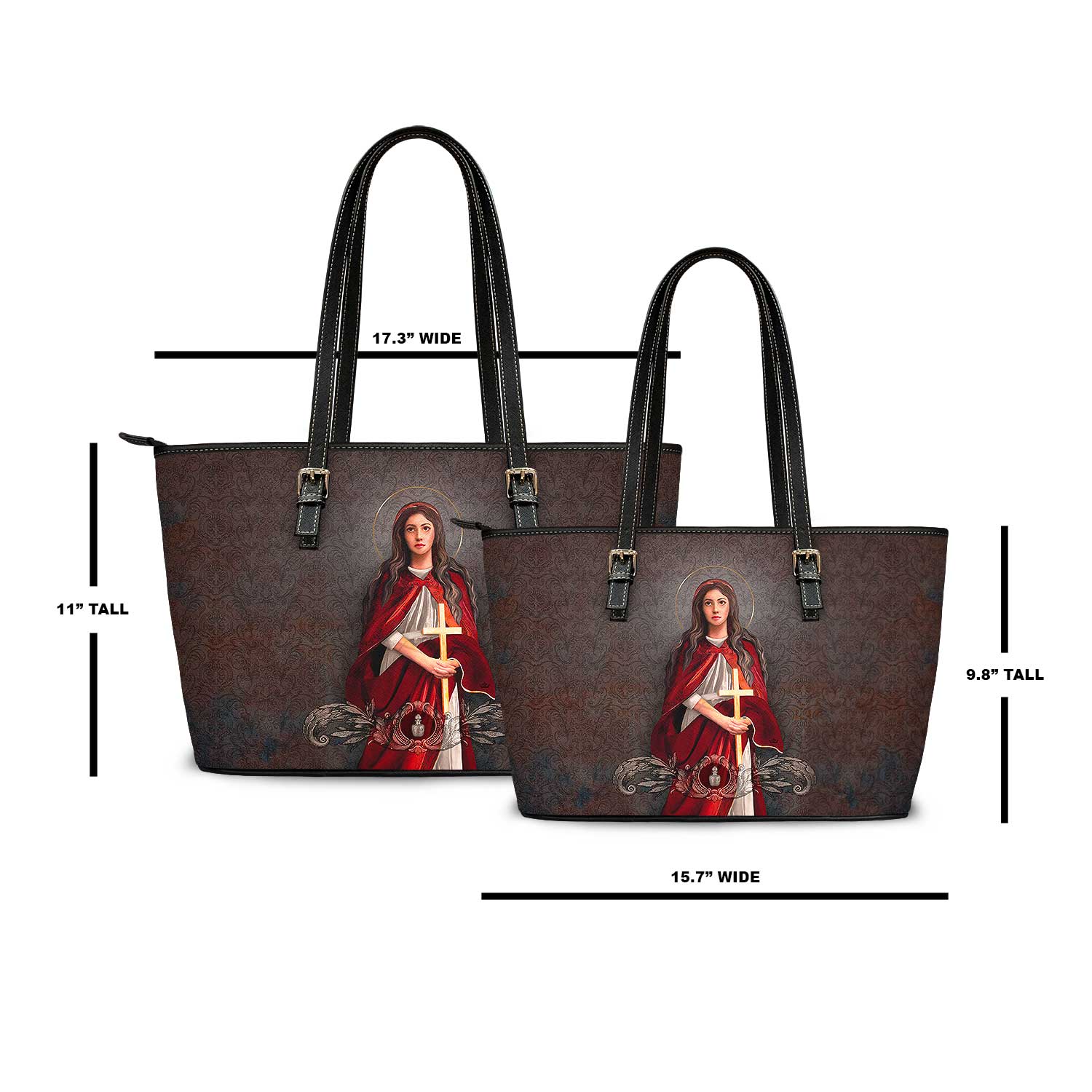 St. Mary Magdalene Tote Bag (Damask Dark Patina)