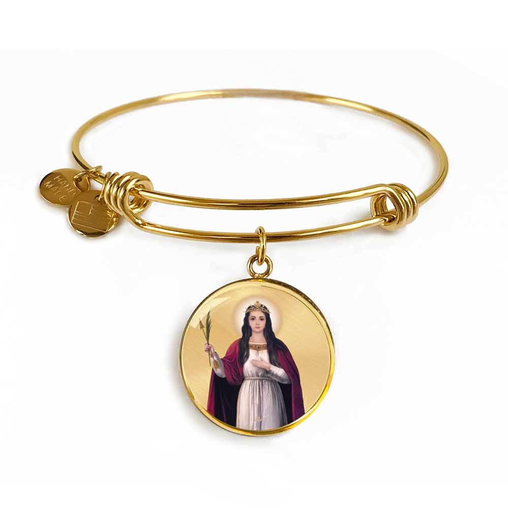 St. Philomena Charm Bangle Bracelet
