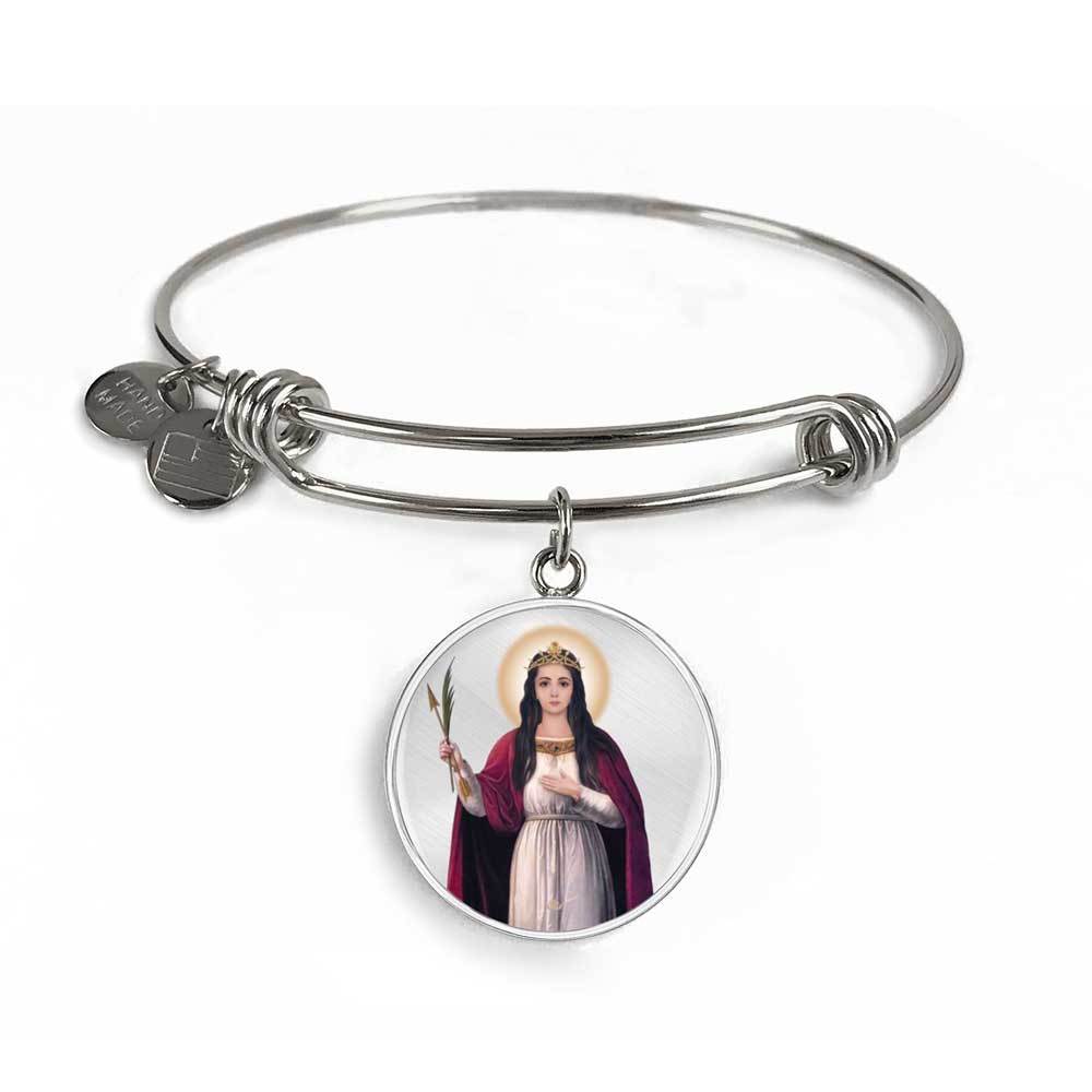 St. Philomena Charm Bangle Bracelet