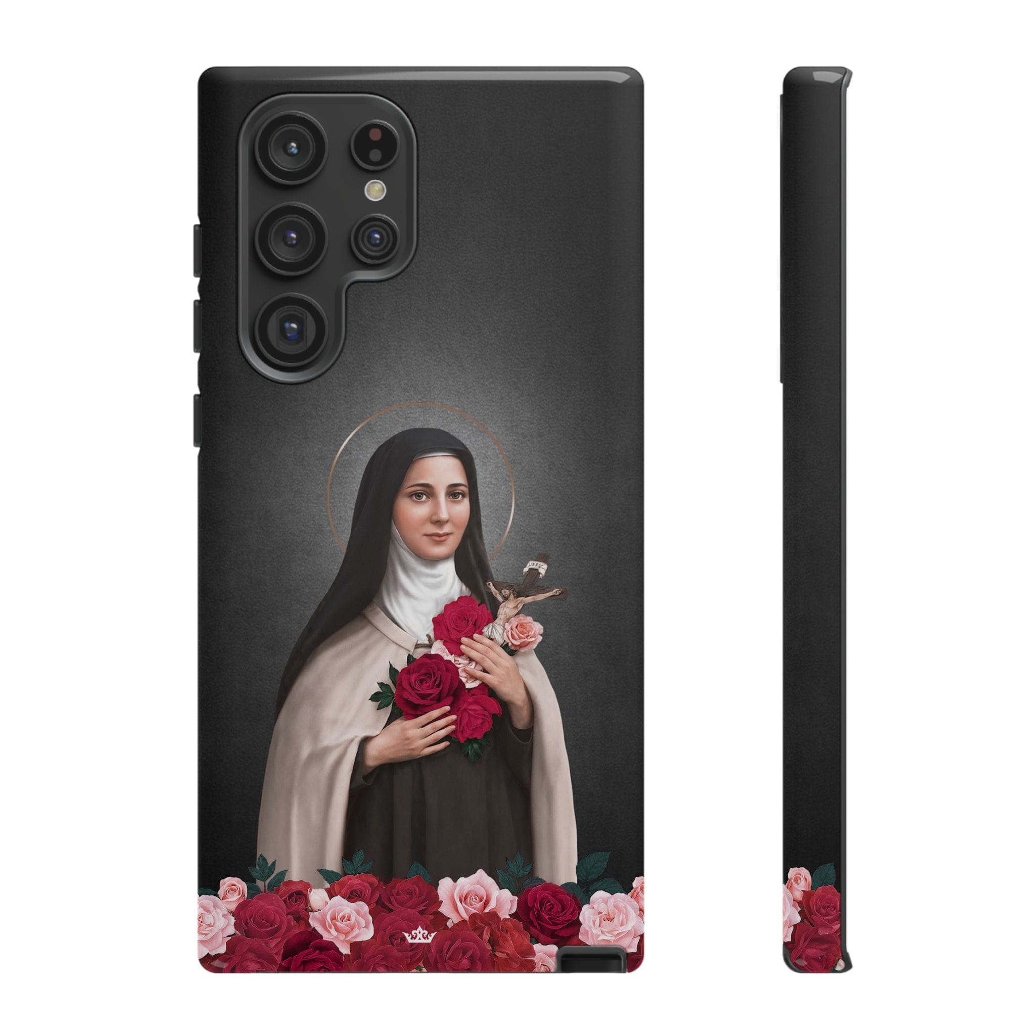 St. Therese of Lisieux Hard Phone Case (Dark) Copyright VENXARA