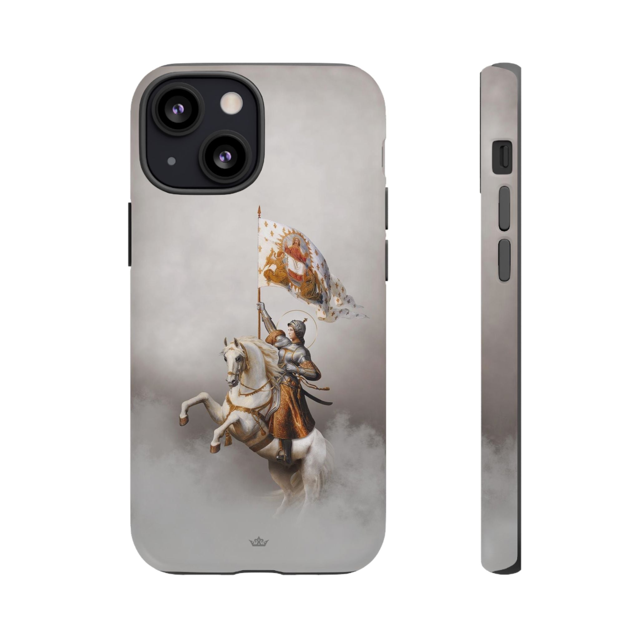 St. Joan of Arc in Battle Hard Phone Case (Light)