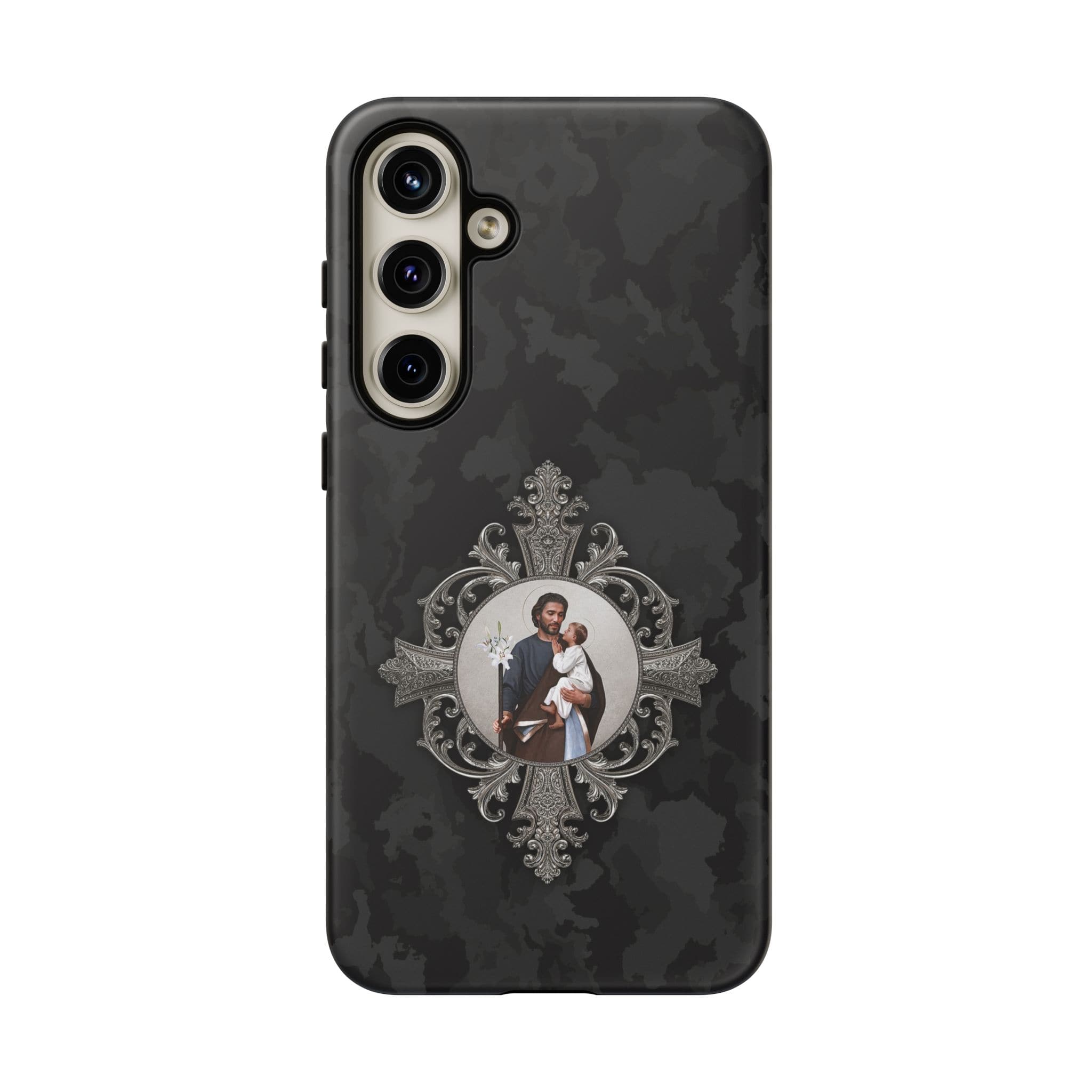 St. Joseph Hard Phone Case (Black Camo) Copyright VENXARA