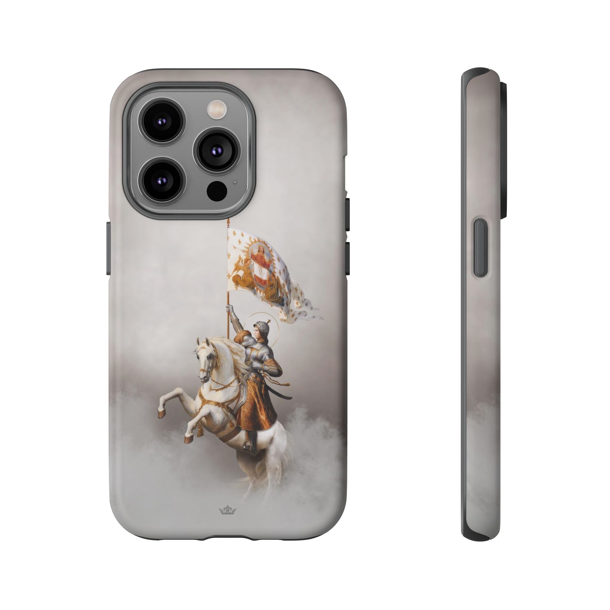 St. Joan of Arc in Battle Hard Phone Case (Light)