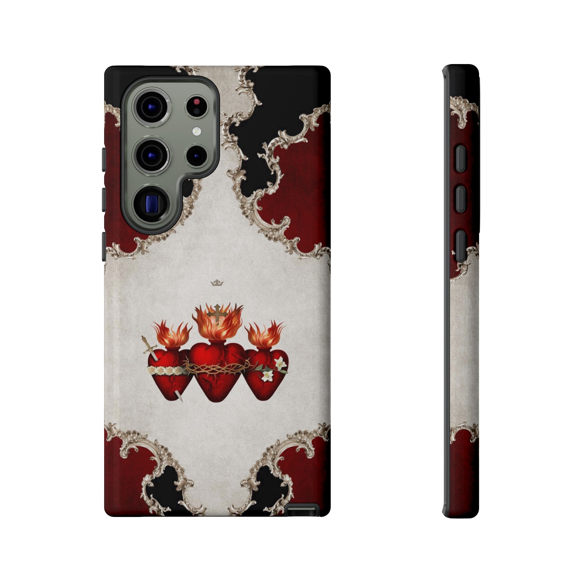 Holy Family Hearts Hard Phone Case (Baroque) Copyright VENXARA
