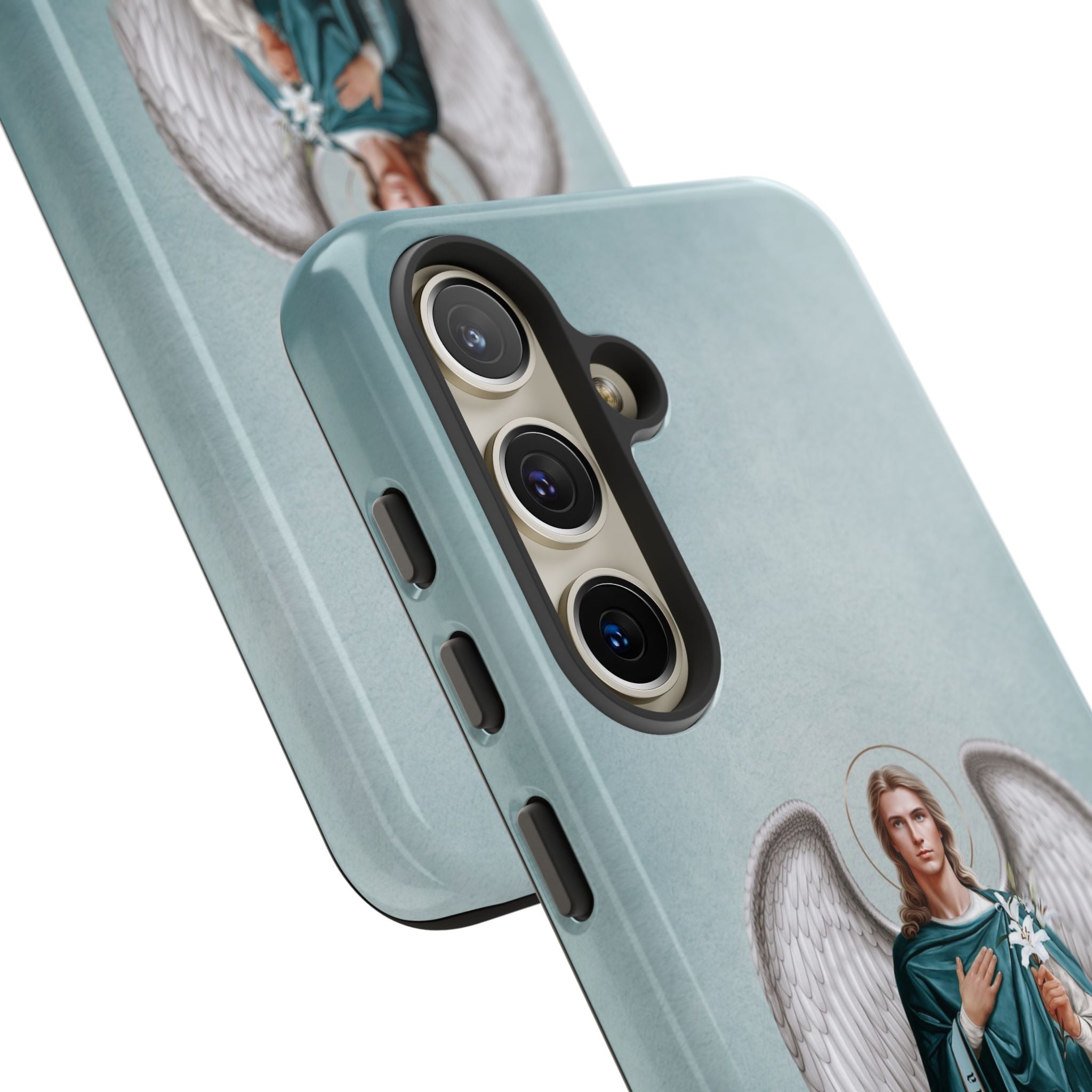 St. Gabriel the Archangel Hard Phone Case (Blue)