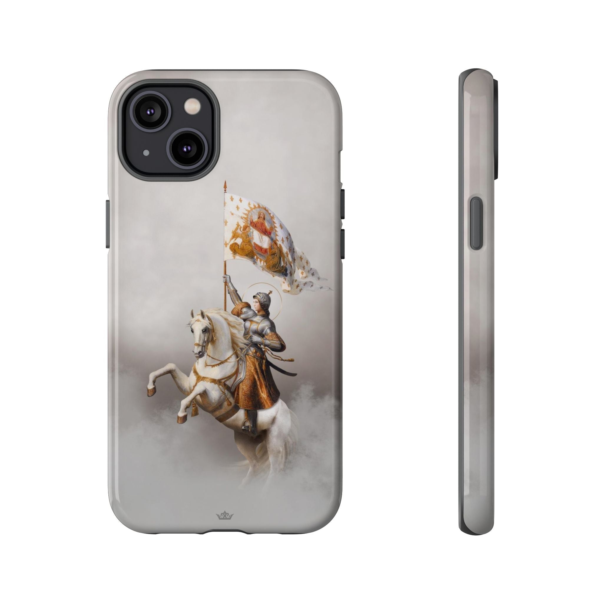 St. Joan of Arc in Battle Hard Phone Case (Light)