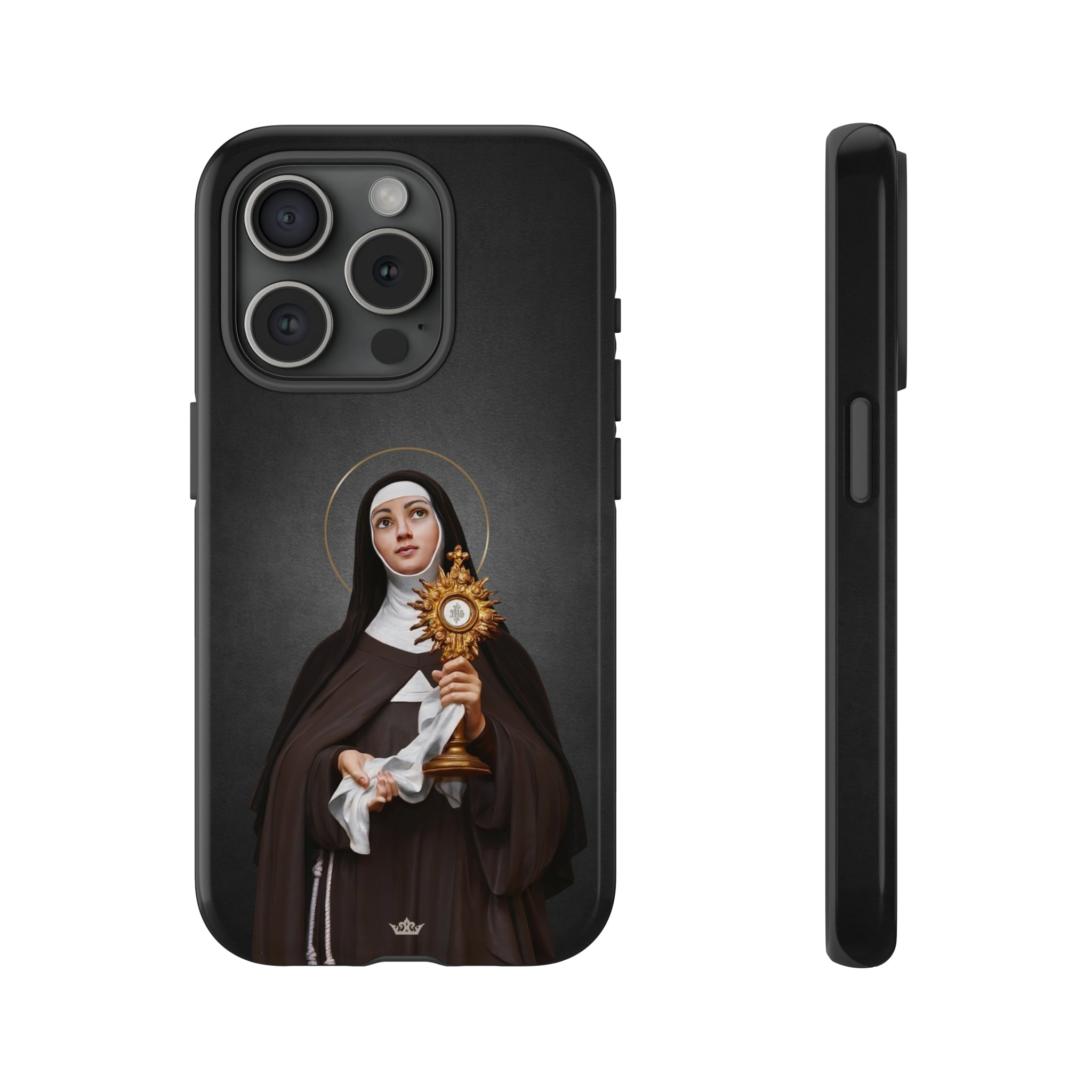 St. Clare of Assisi Hard Phone Case (Dark)