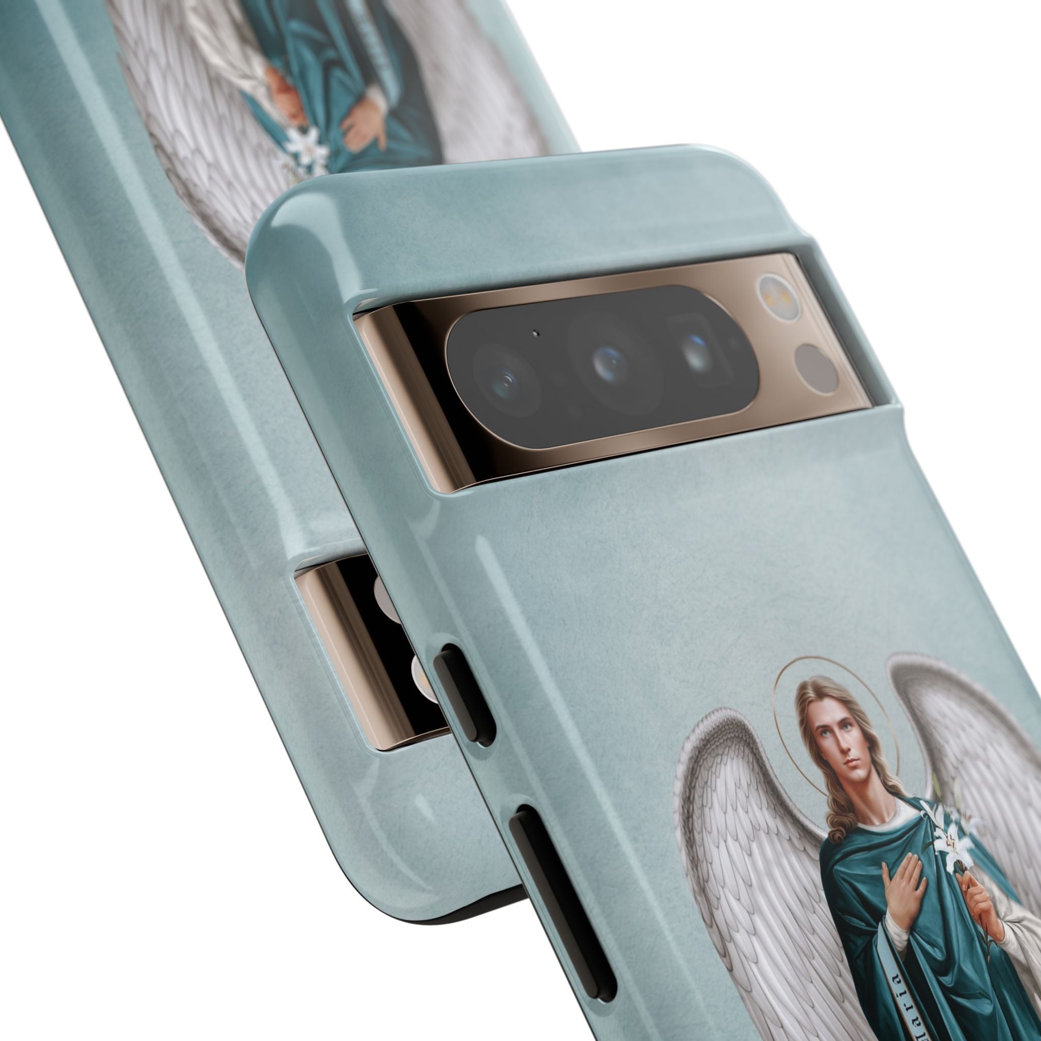 St. Gabriel the Archangel Hard Phone Case (Blue)