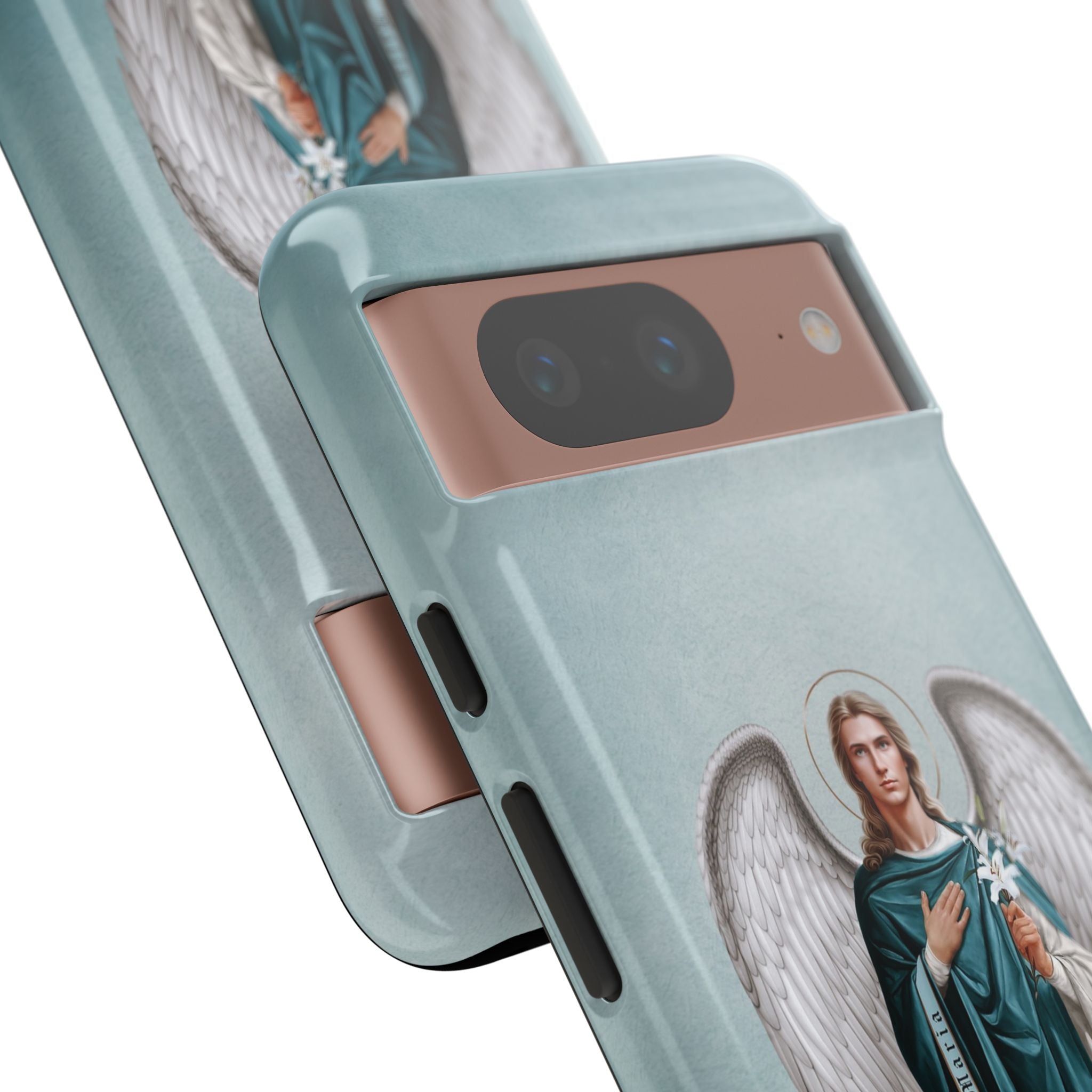St. Gabriel the Archangel Hard Phone Case (Blue)