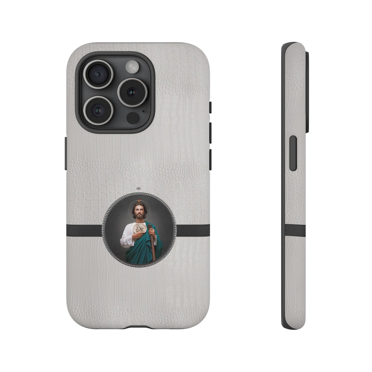 St. Jude Hard Phone Case (Blanc Croc) Copyright VENXARA