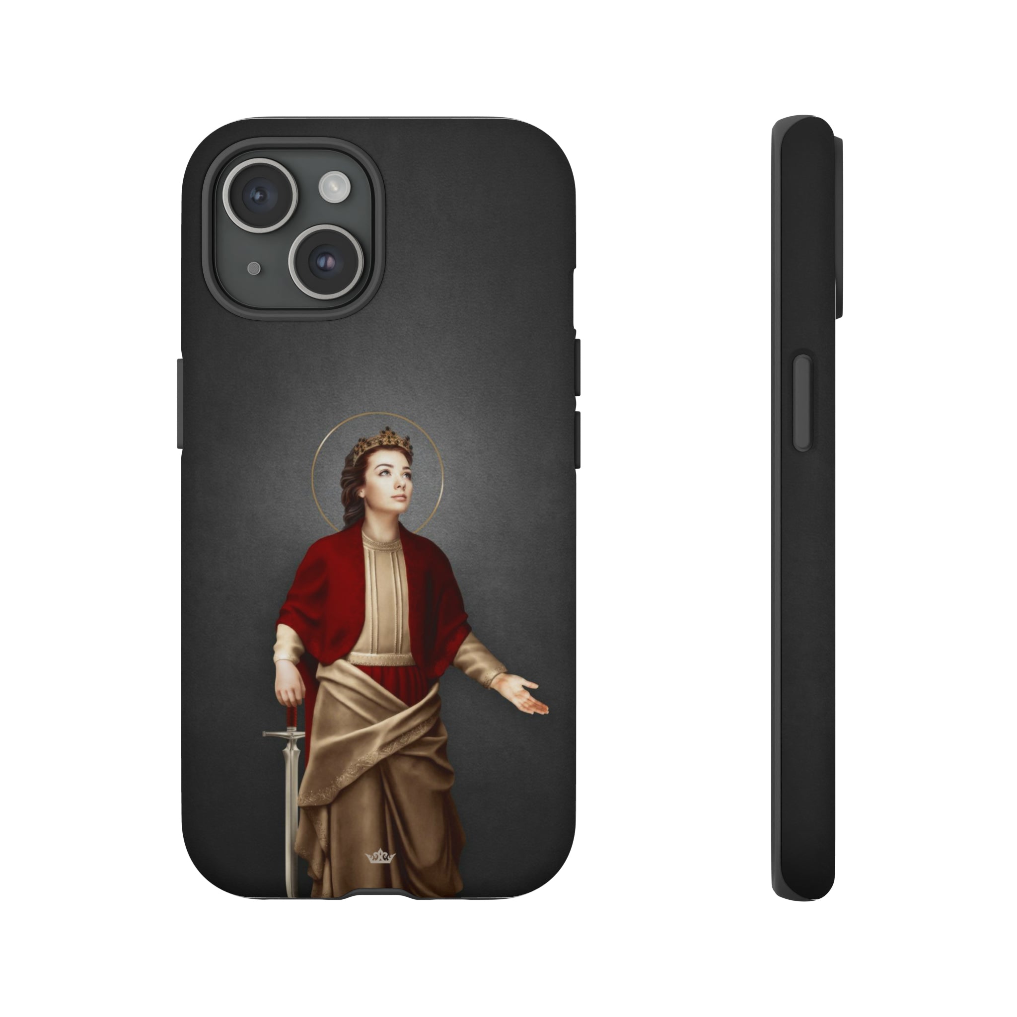 St. Dymphna Hard Phone Case (Dark)