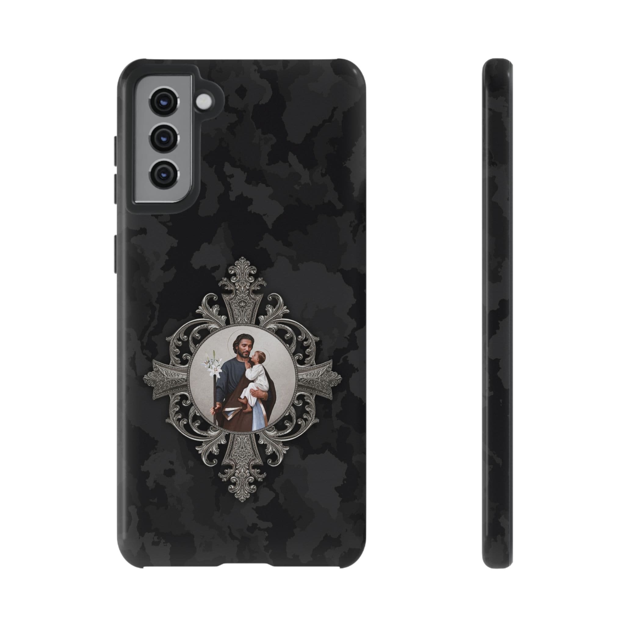 St. Joseph Hard Phone Case (Black Camo) Copyright VENXARA