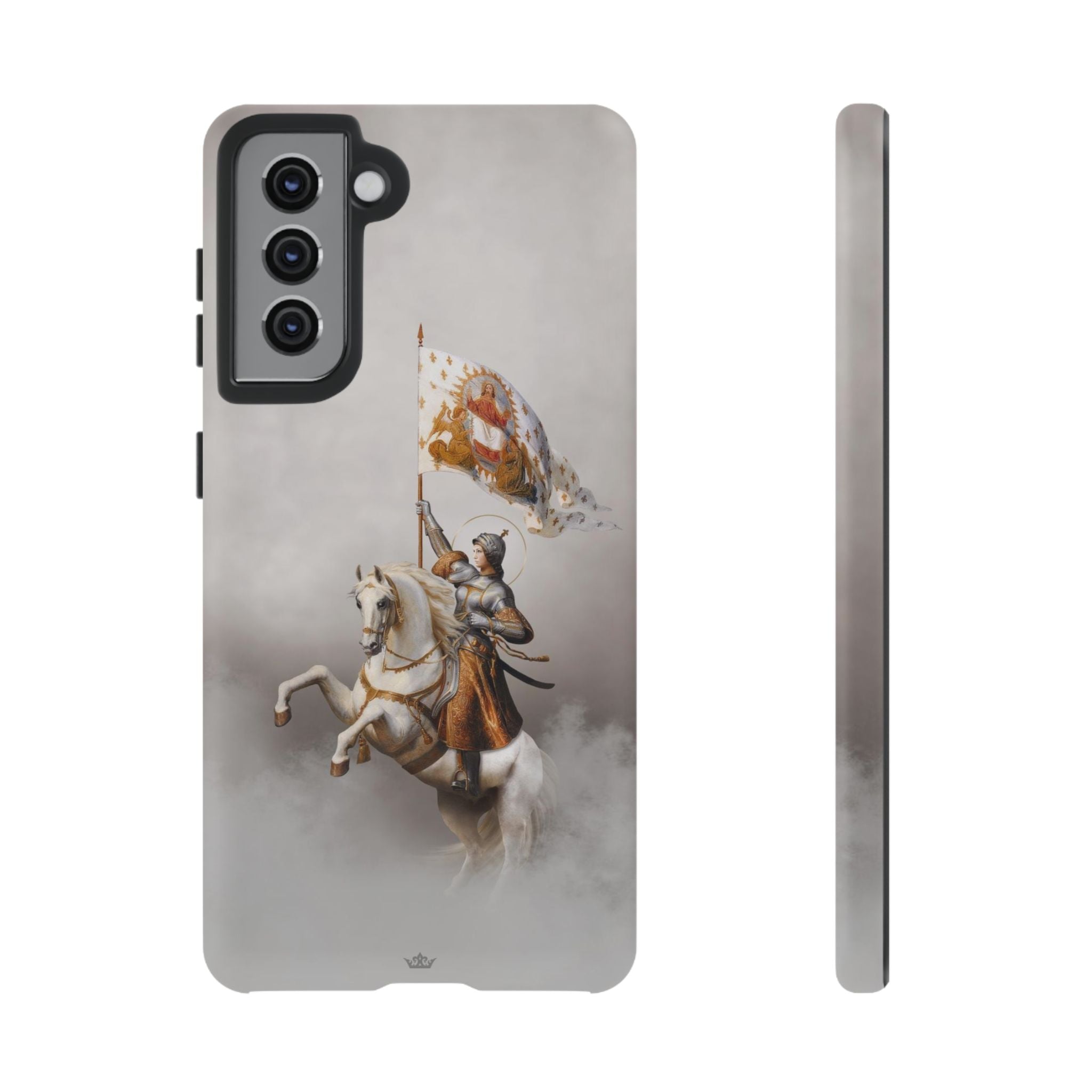 St. Joan of Arc in Battle Hard Phone Case (Light)