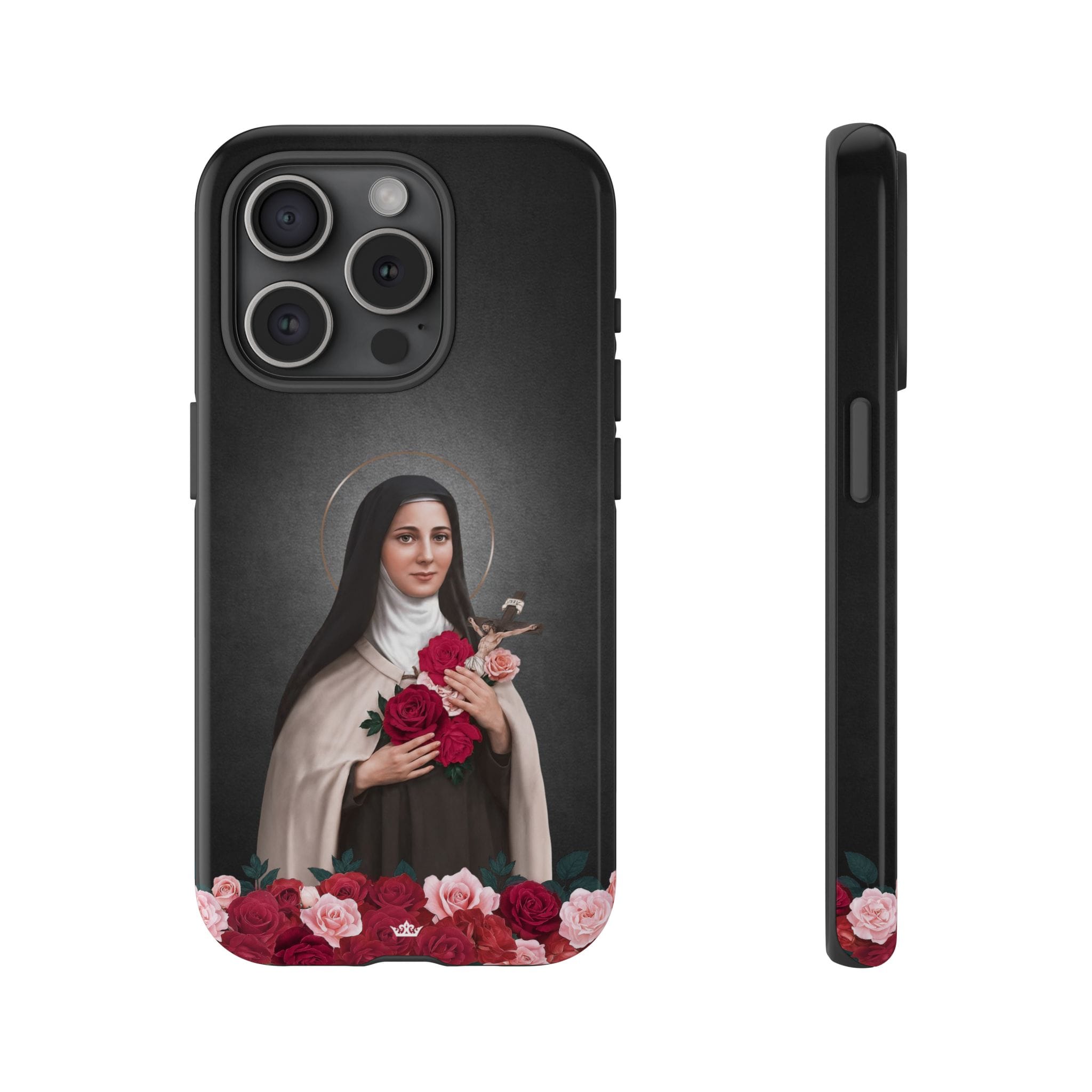 St. Therese of Lisieux Hard Phone Case (Dark) Copyright VENXARA