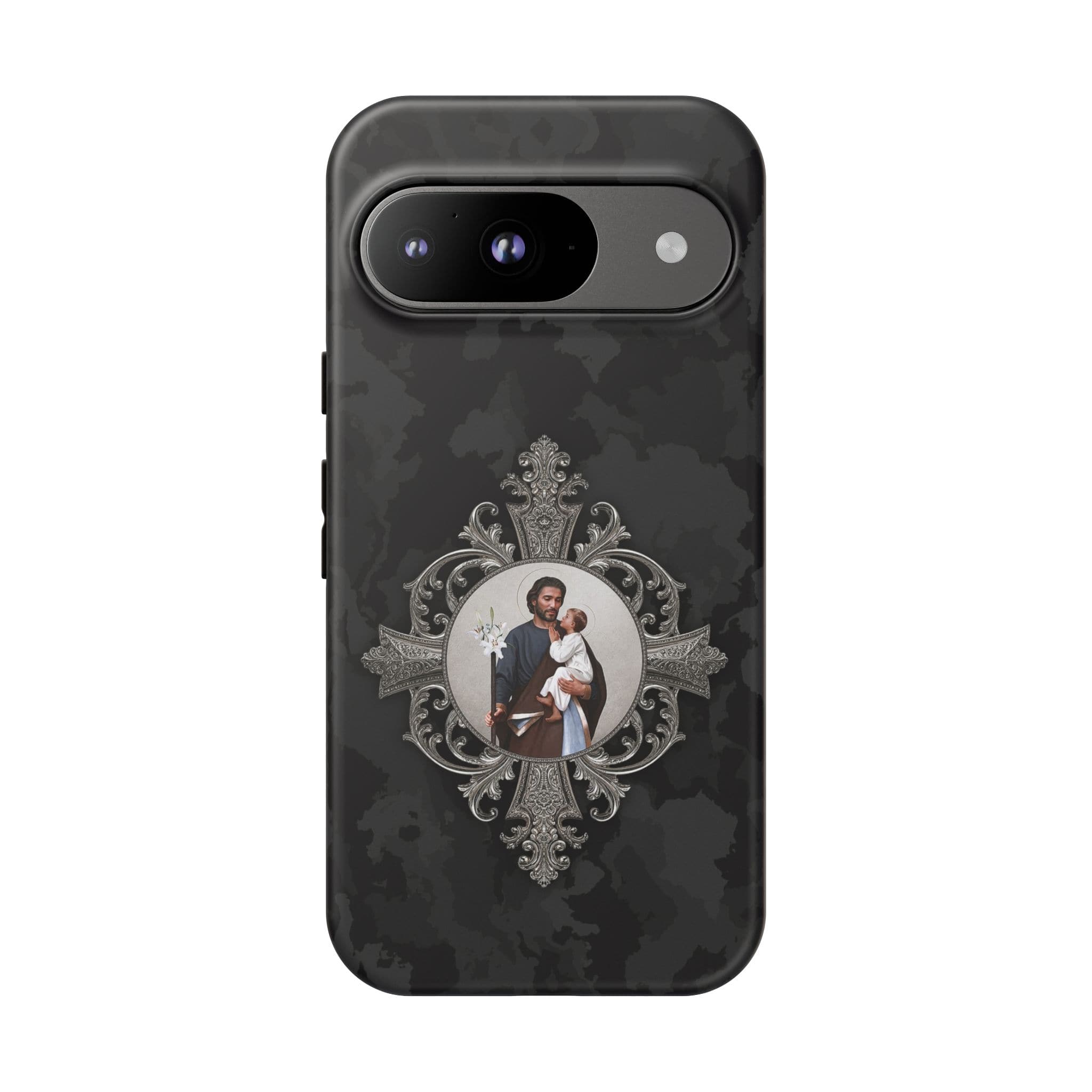 St. Joseph Hard Phone Case (Black Camo) Copyright VENXARA