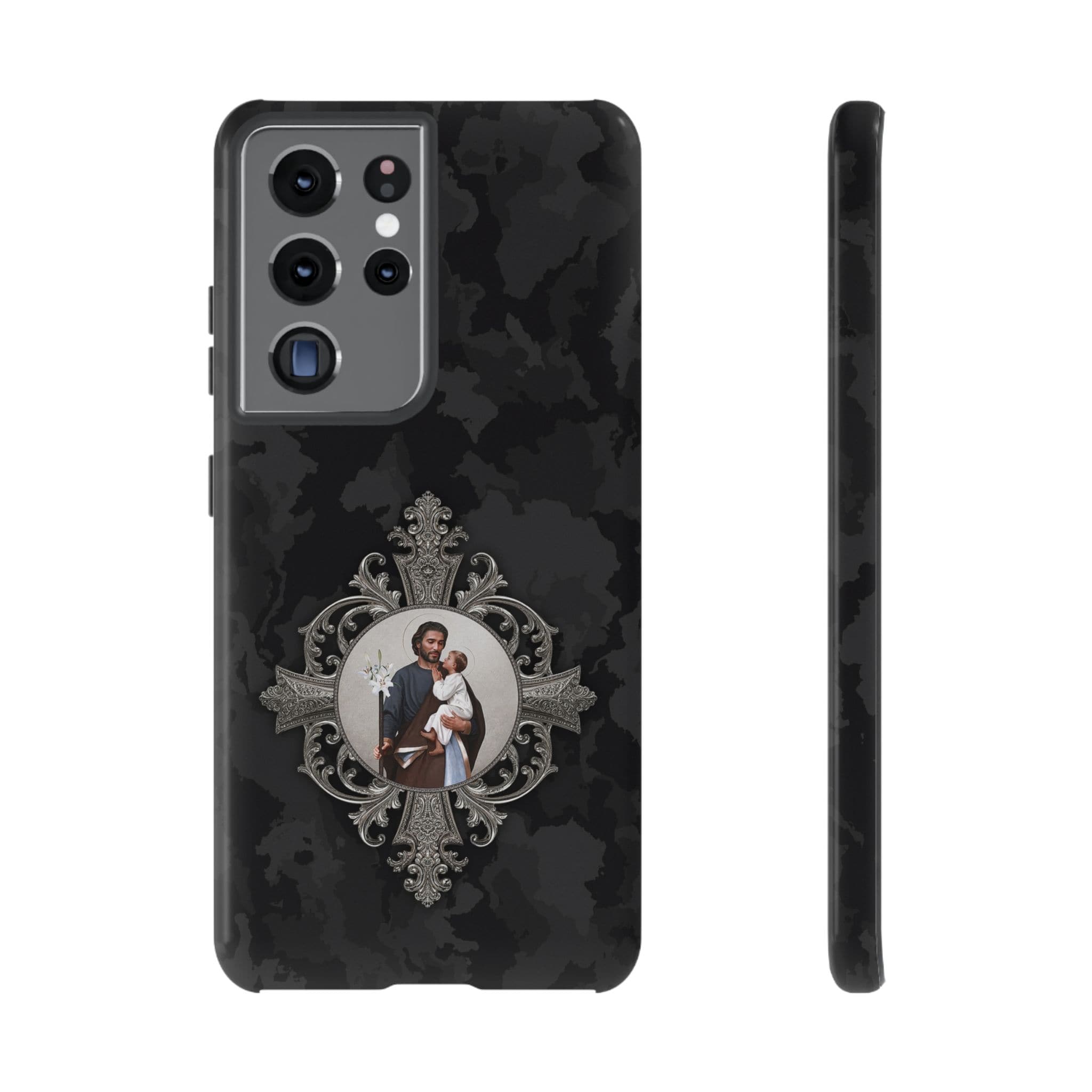 St. Joseph Hard Phone Case (Black Camo) Copyright VENXARA