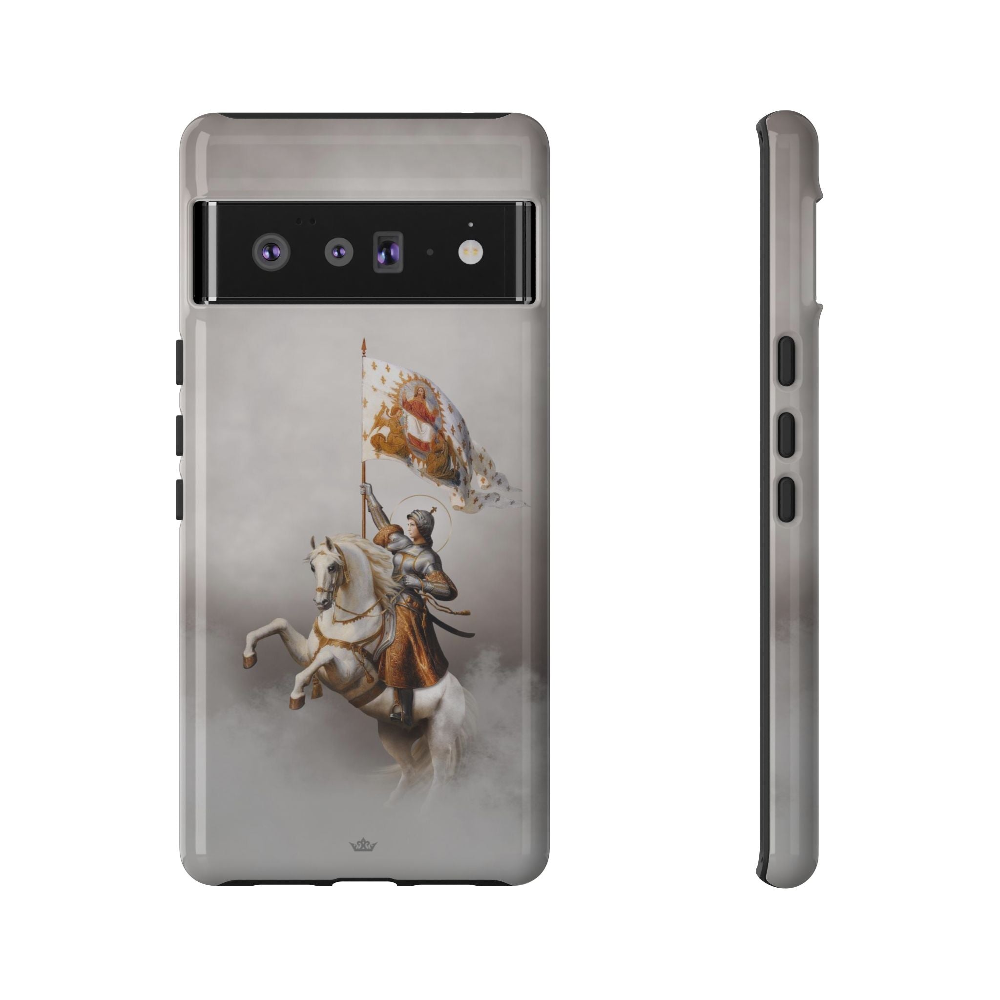 St. Joan of Arc in Battle Hard Phone Case (Light)